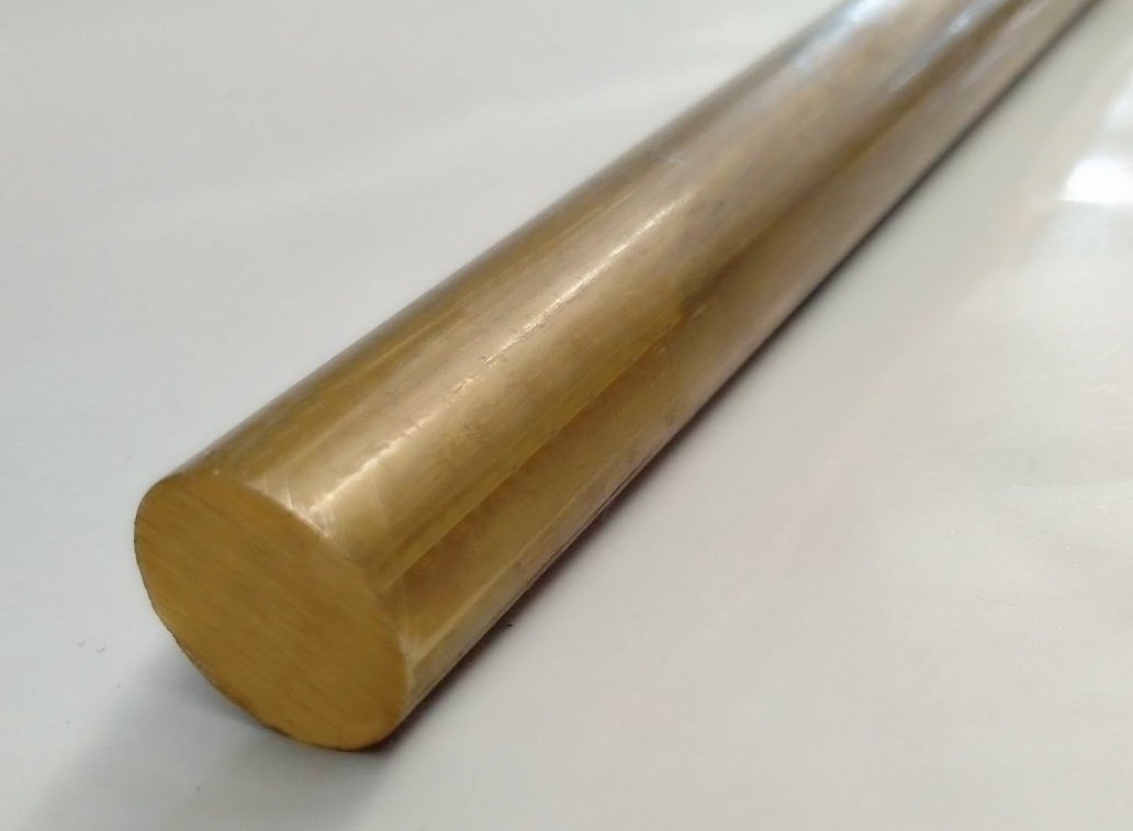 ทองเหลือง เพลากลม  ขนาด 1.1/4" เกรด C3604 brass round bar  แบ่งขายความยาว 10 เซนติเมตร