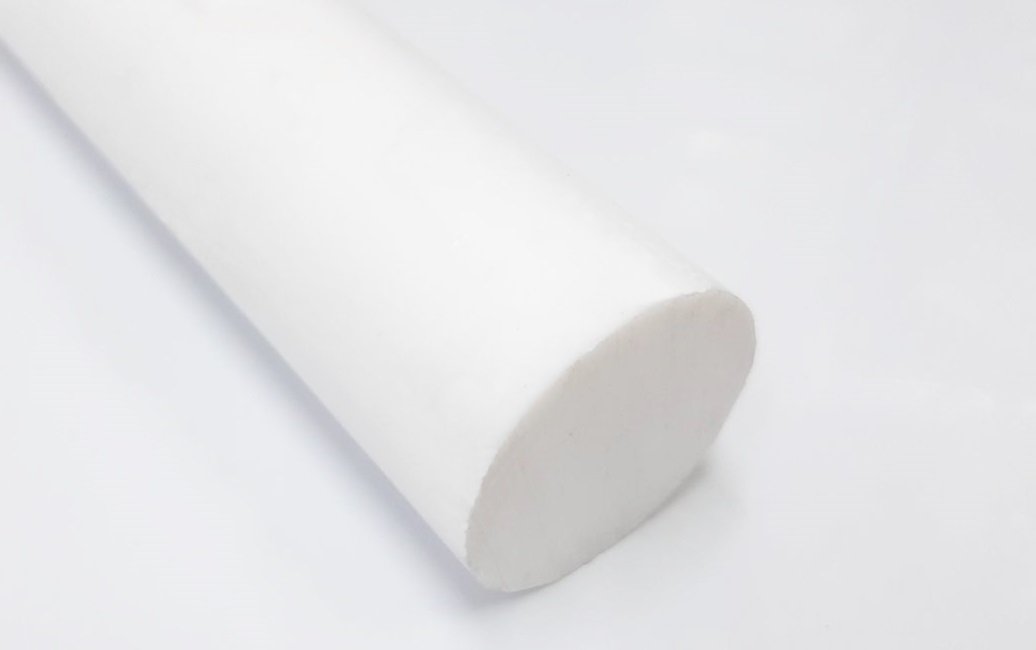 เทฟลอน แท่งกลม  ขนาด 8 มิล Teflon plastic แบ่งขายความยาว 10 เซนติเมตร