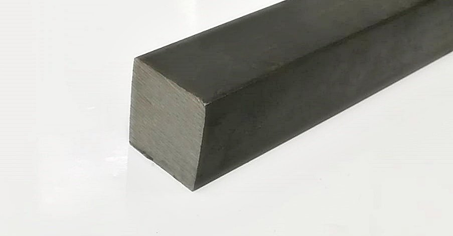 เหล็ก สี่เหลี่ยม  ขนาด 1" SS400 Steel square bar แบ่งขายที่ ความยาว 10 เซนติเมตร