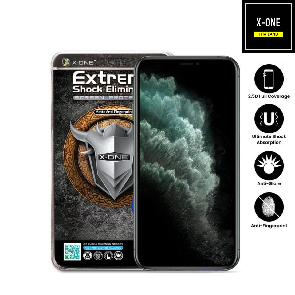 Gen3 ฟิล์มด้านเต็มจอ iPhone รวมทุกรุ่น Extreme Shock Eliminator