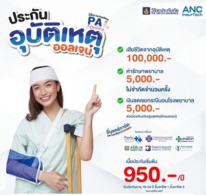 อุบัติเหตุ...เกิดได้ทุกเมื่อ ประกันอุบัติเหตุจากวิริยะประกันภัย อุบัติเหตุ...เกิดได้ทุกเมื่อ ประกันอุบัติเหตุจากวิริยะประกันภัย