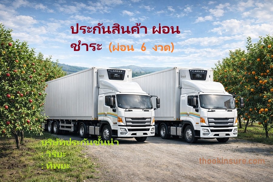 ประกัน สินค้าผ่อนชำระ  รถบรรทุกคอก เพลาลอยผัก ผลไม้ อาหารทะเล