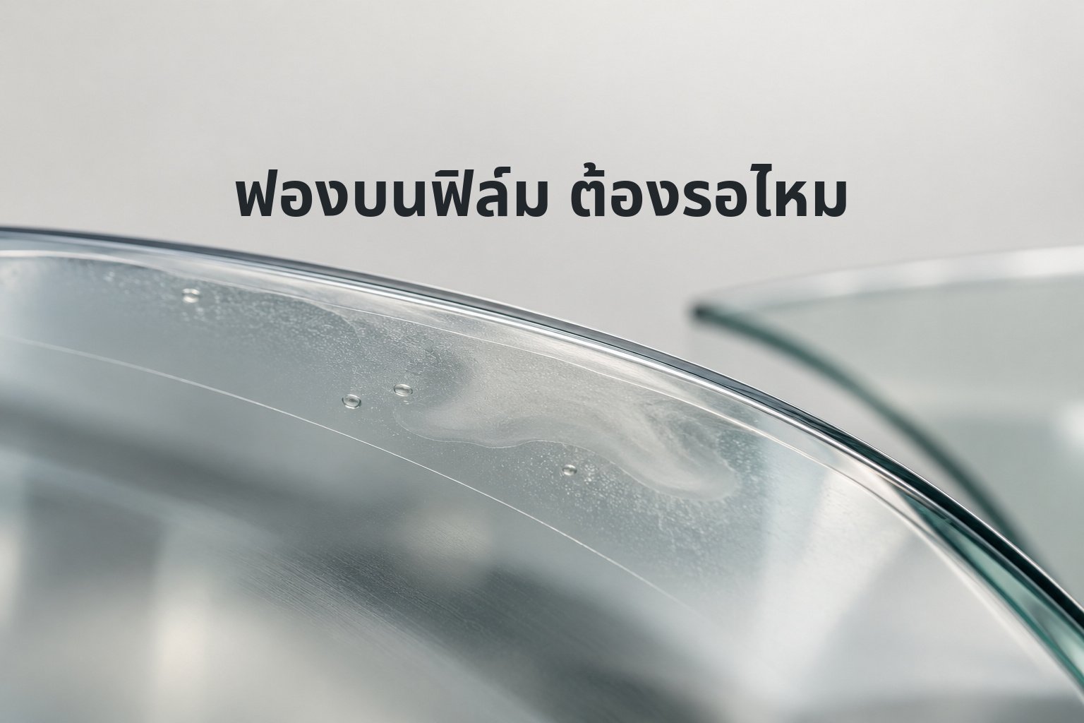 ภาพประกอบ AI การประเมินฝ้าและฟองหลังติดฟิล์มรถ EV ไม่ใช่ภาพข้อบกพร่องจริง