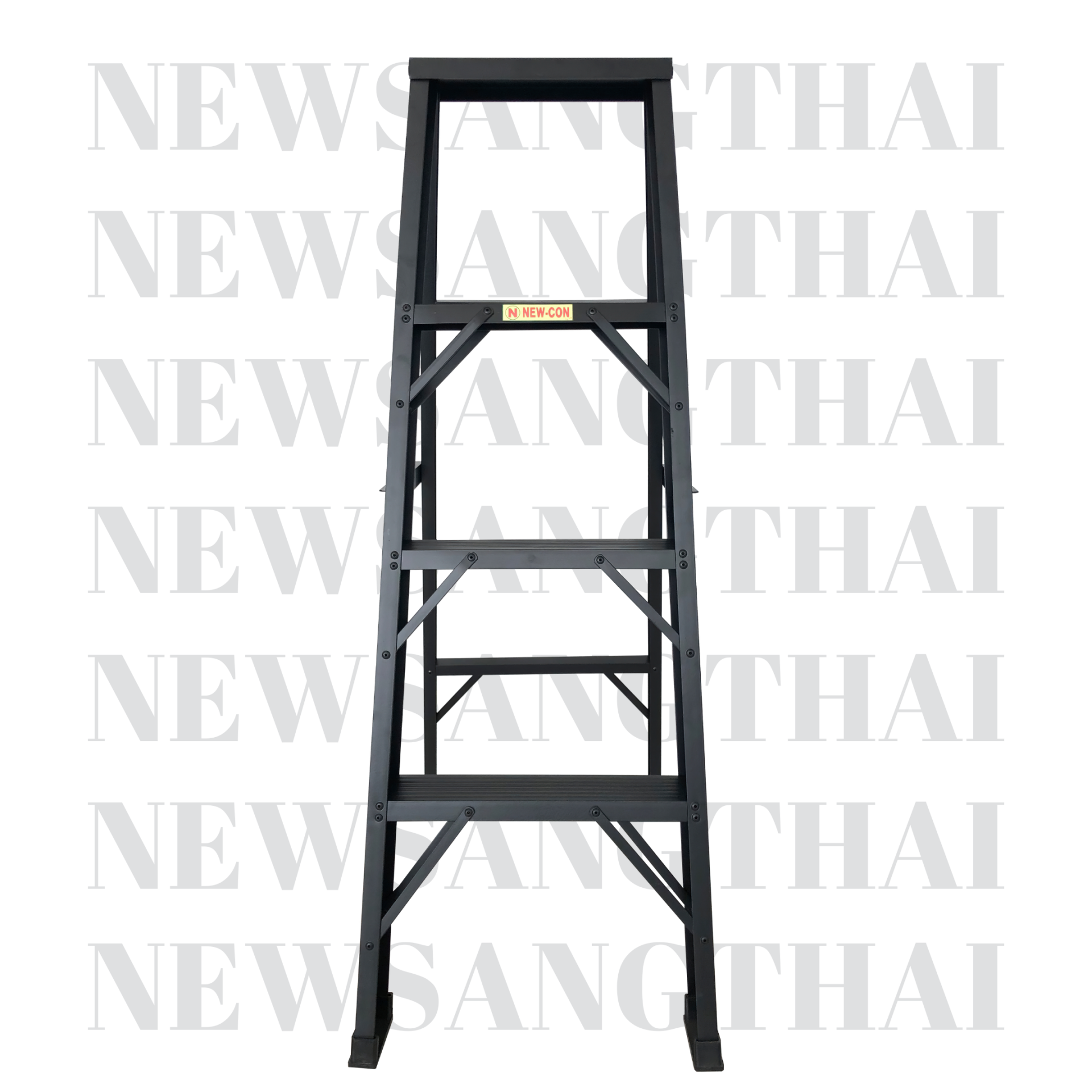 Newcon Black color Standard A-Shaped Aluminium Folding Ladder 4 Feet
