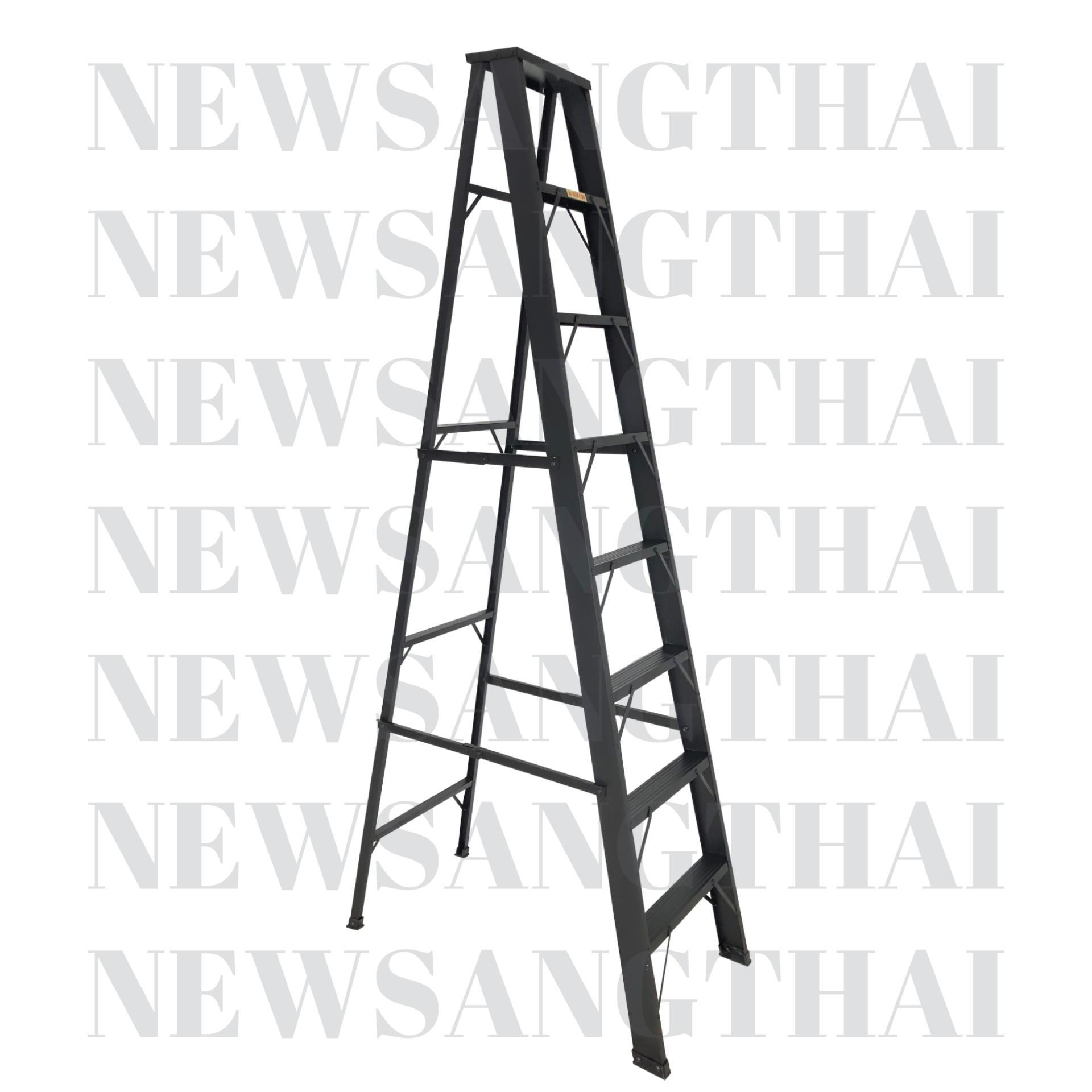Newcon Black color Standard A-Shaped Aluminium Folding Ladder 8 Feet
