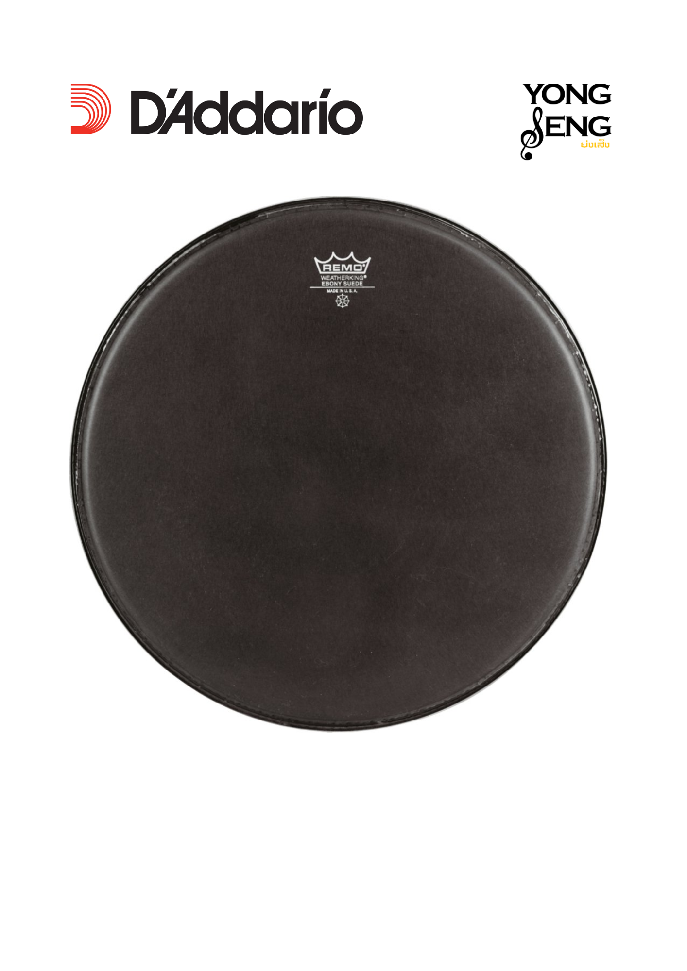 หนังกลอง Remo รุ่น Ebony Suede