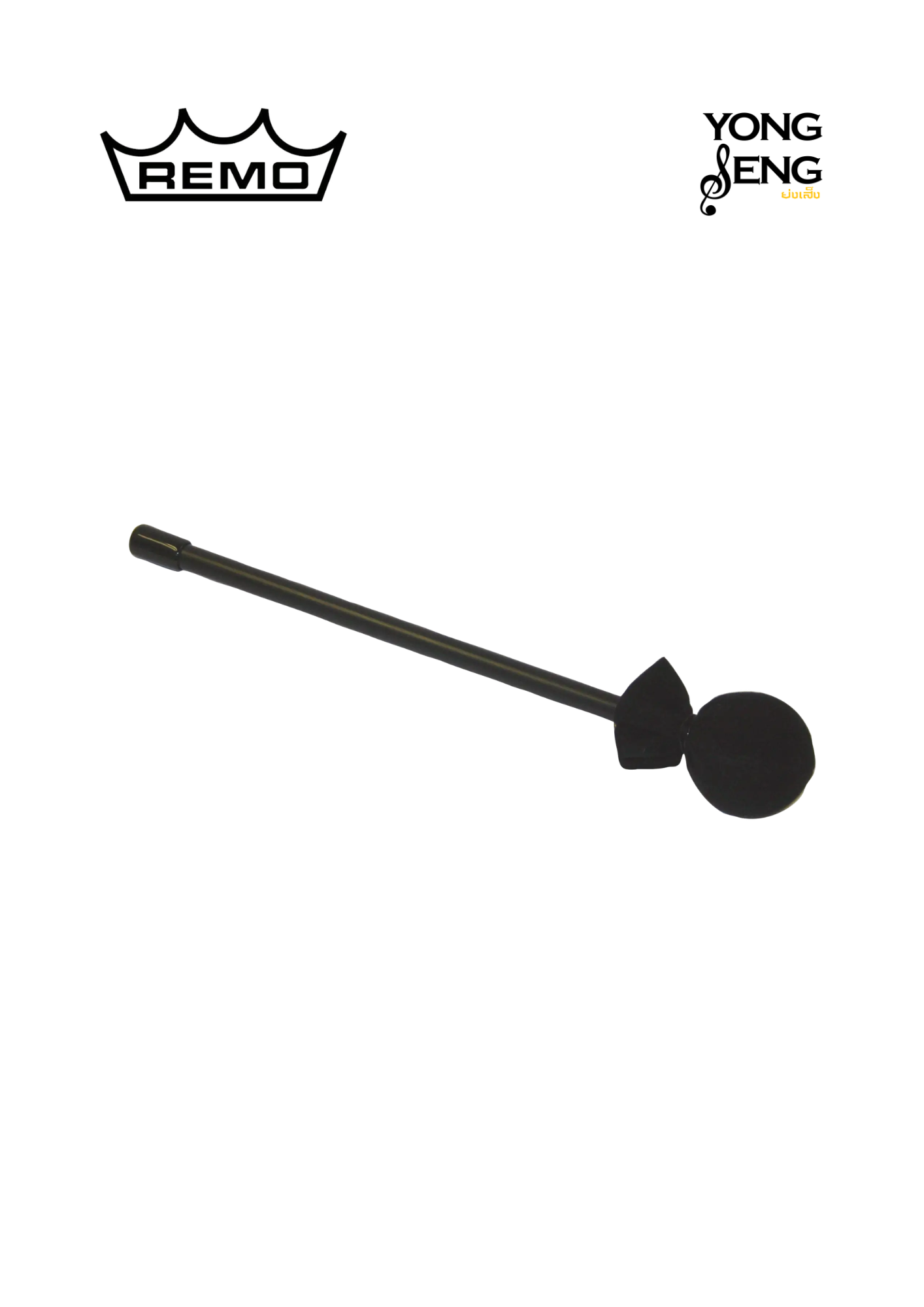 Mallet Remo, 3/8x10", Black, w/40mm-ball