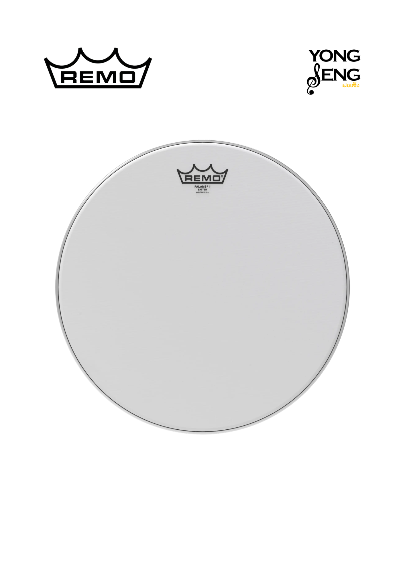 หนังกลอง Remo รุ่น Falams Smooth White