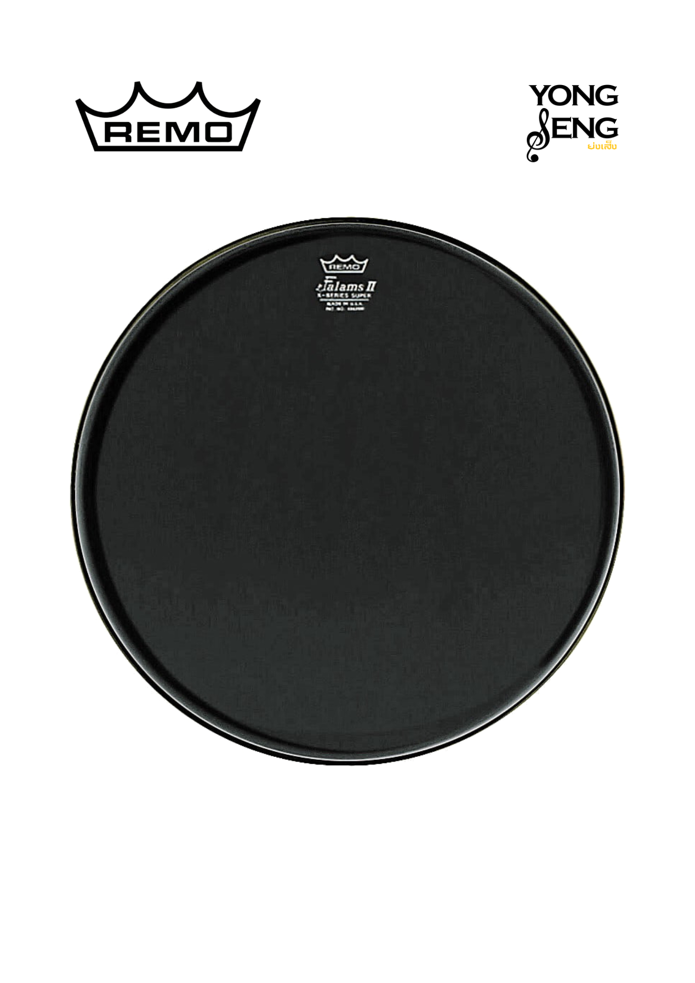 หนังกลองสะแนร์มาร์ชชิ่ง Remo Falams Ebony
