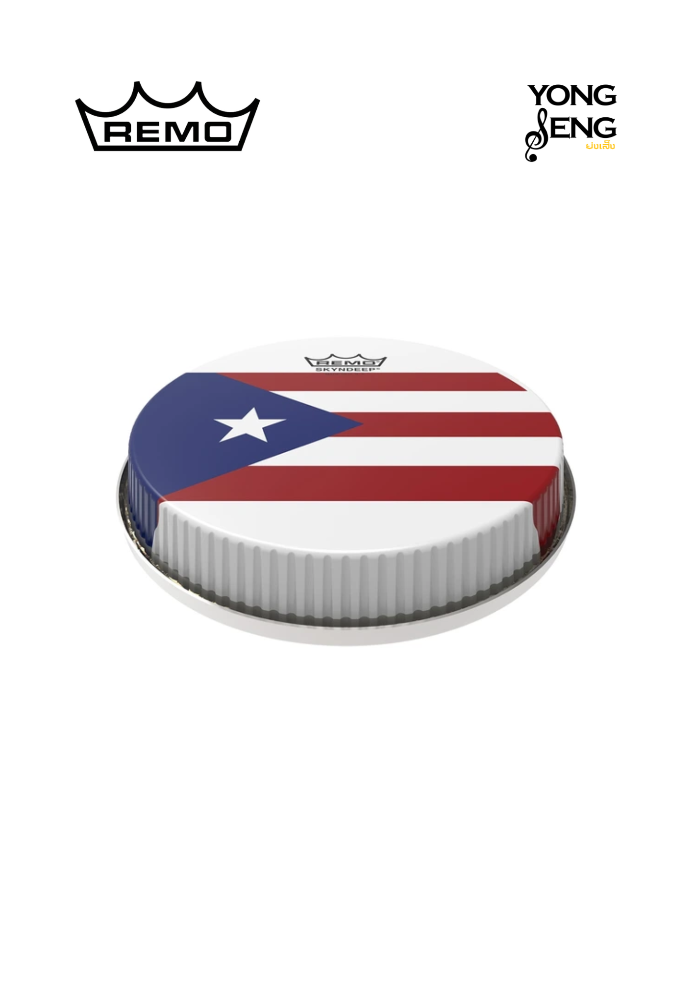 หนัง Bongo Remo รุ่น R-Series Skyndeep - Puerto Rican Flag