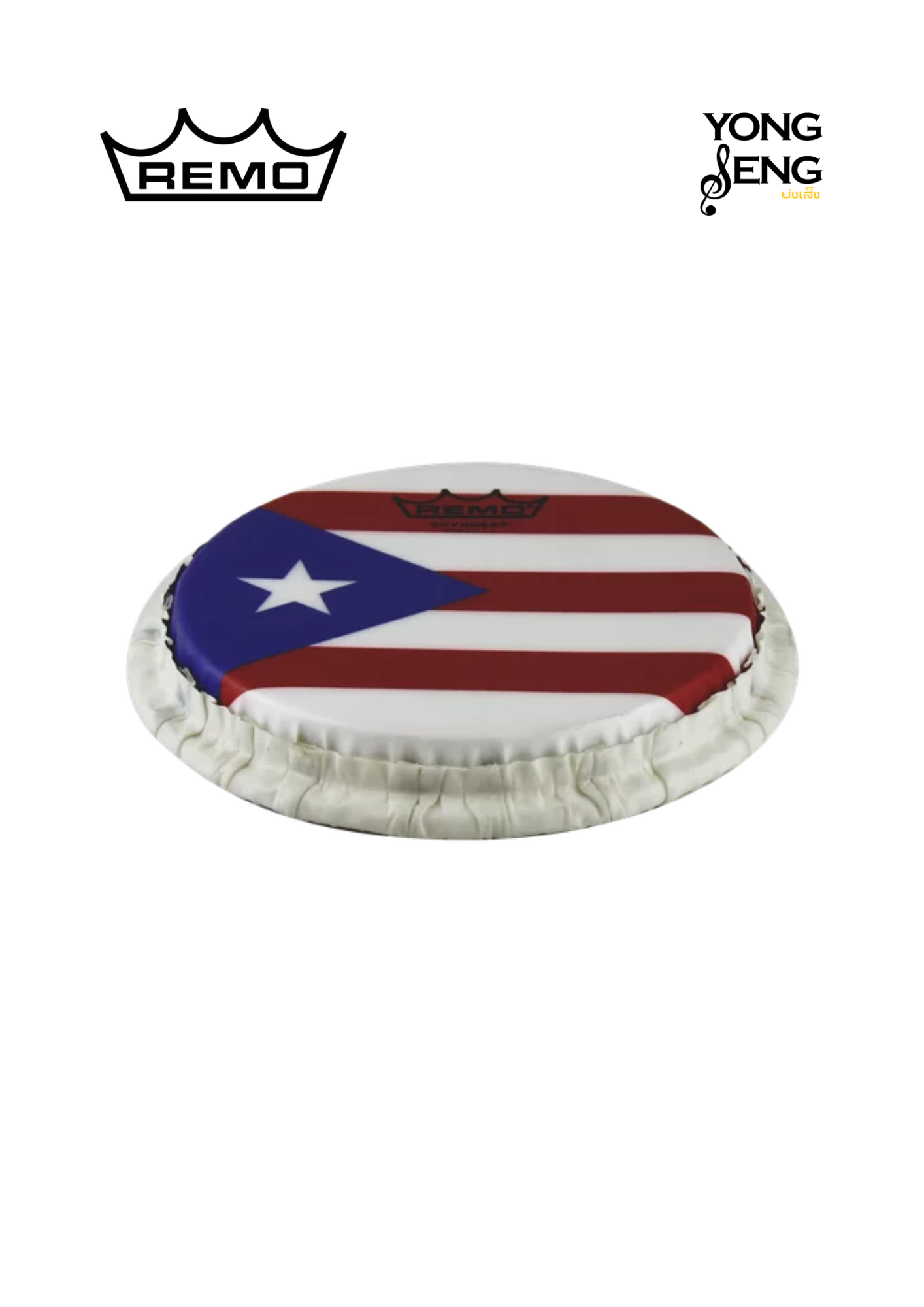 หนัง Bongo Remo รุ่น Tucked Skyndeep - Puerto Rican Flag