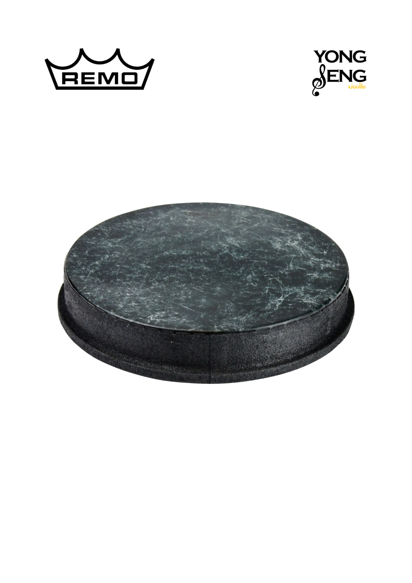 หนัง Djembe Remo รุ่น Mondo Skyndeep - Black Fiberskyn - 14"