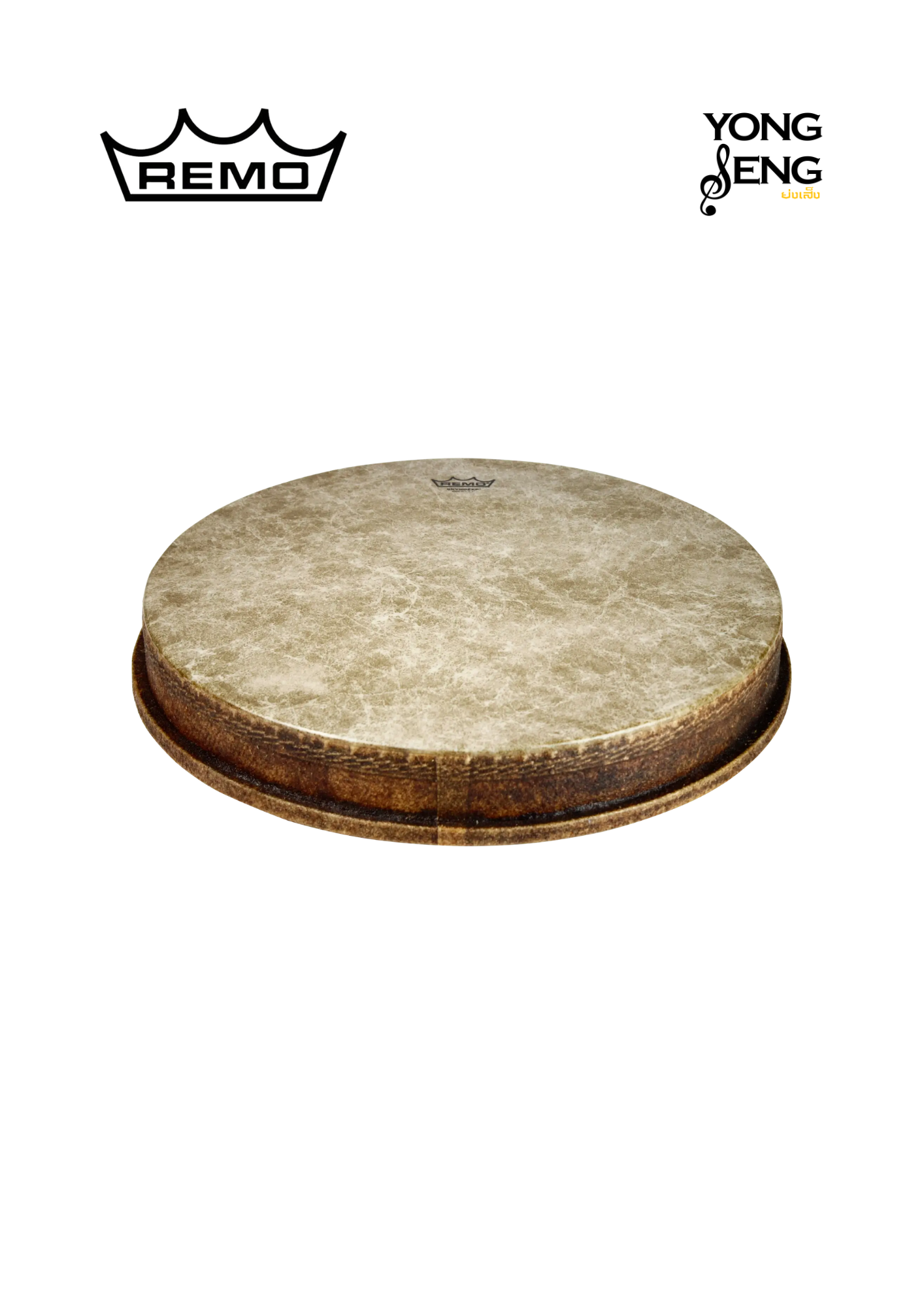 หนัง Djembe Remo รุ่น Mondo Skyndeep - Beige FIBERSKYN - 18"