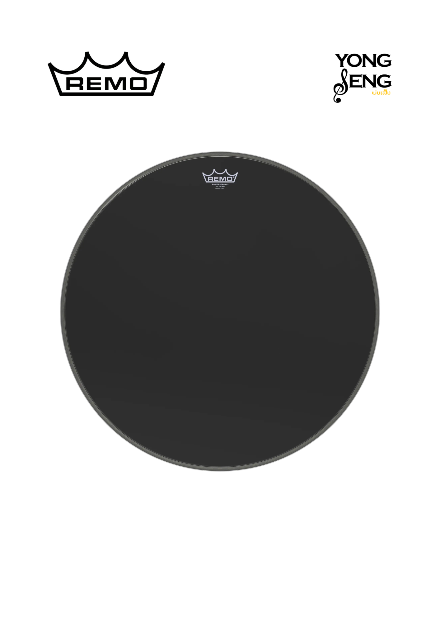 หนังกลอง Remo รุ่น Ebony Powerstroke3