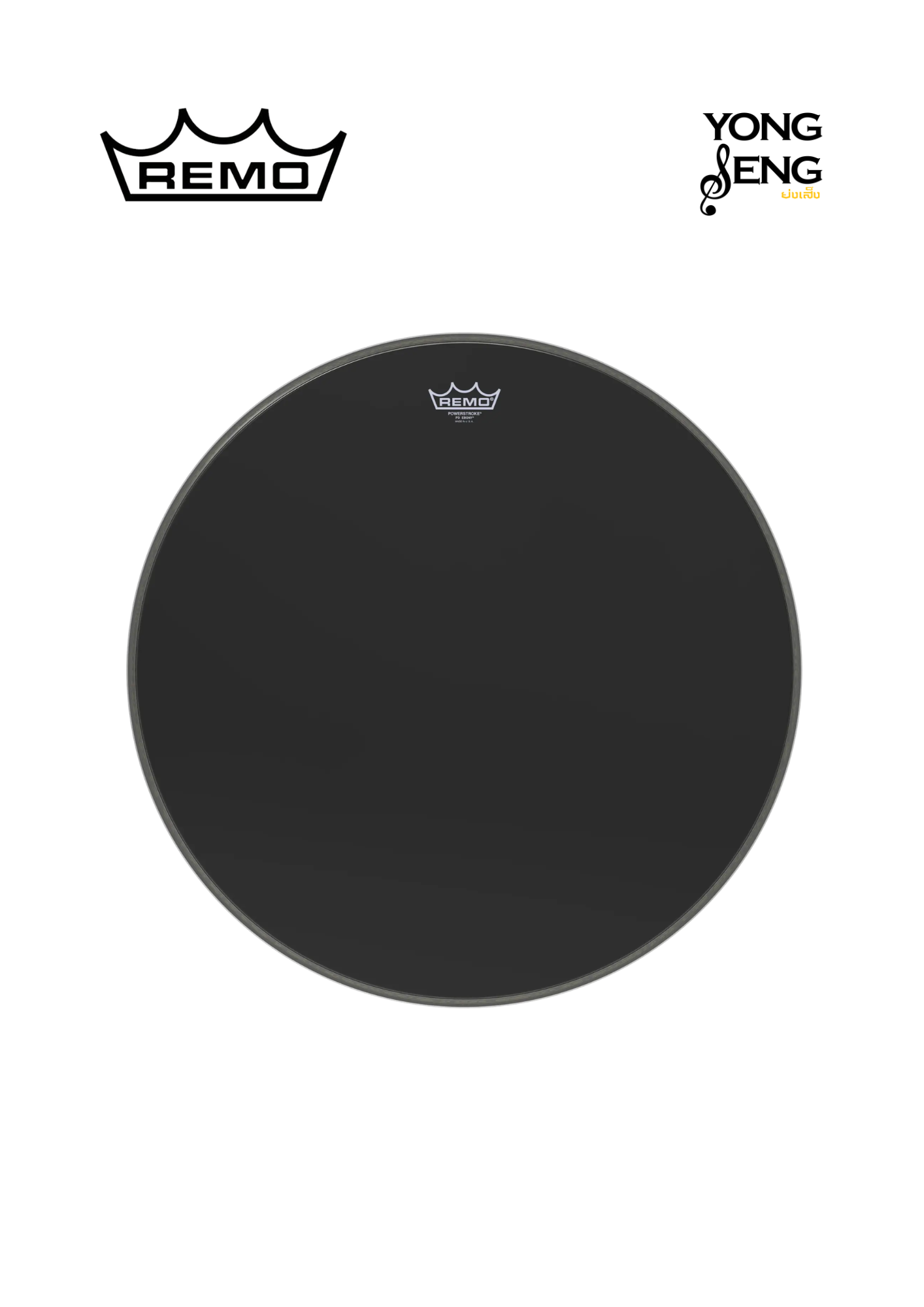 หนังกลอง Remo รุ่น Ebony Powerstroke3