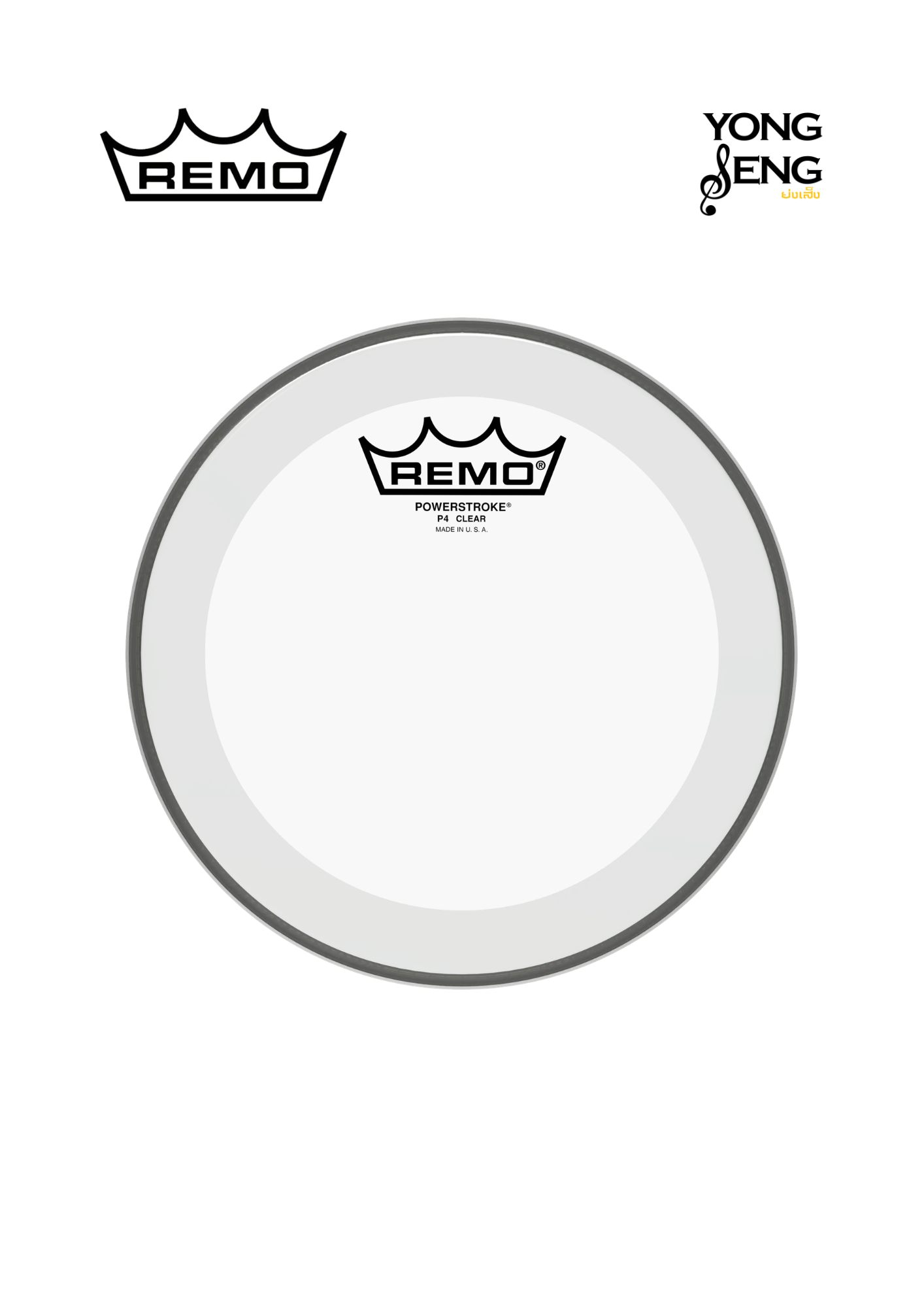 หนังกลอง Remo รุ่น Powerstroke4 Clear