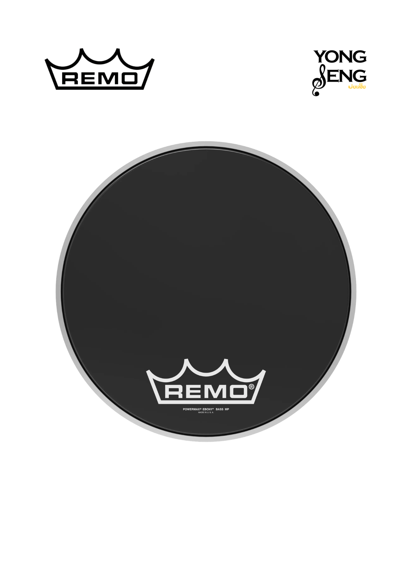 หนังกลอง Remo รุ่น Powermax Ebony