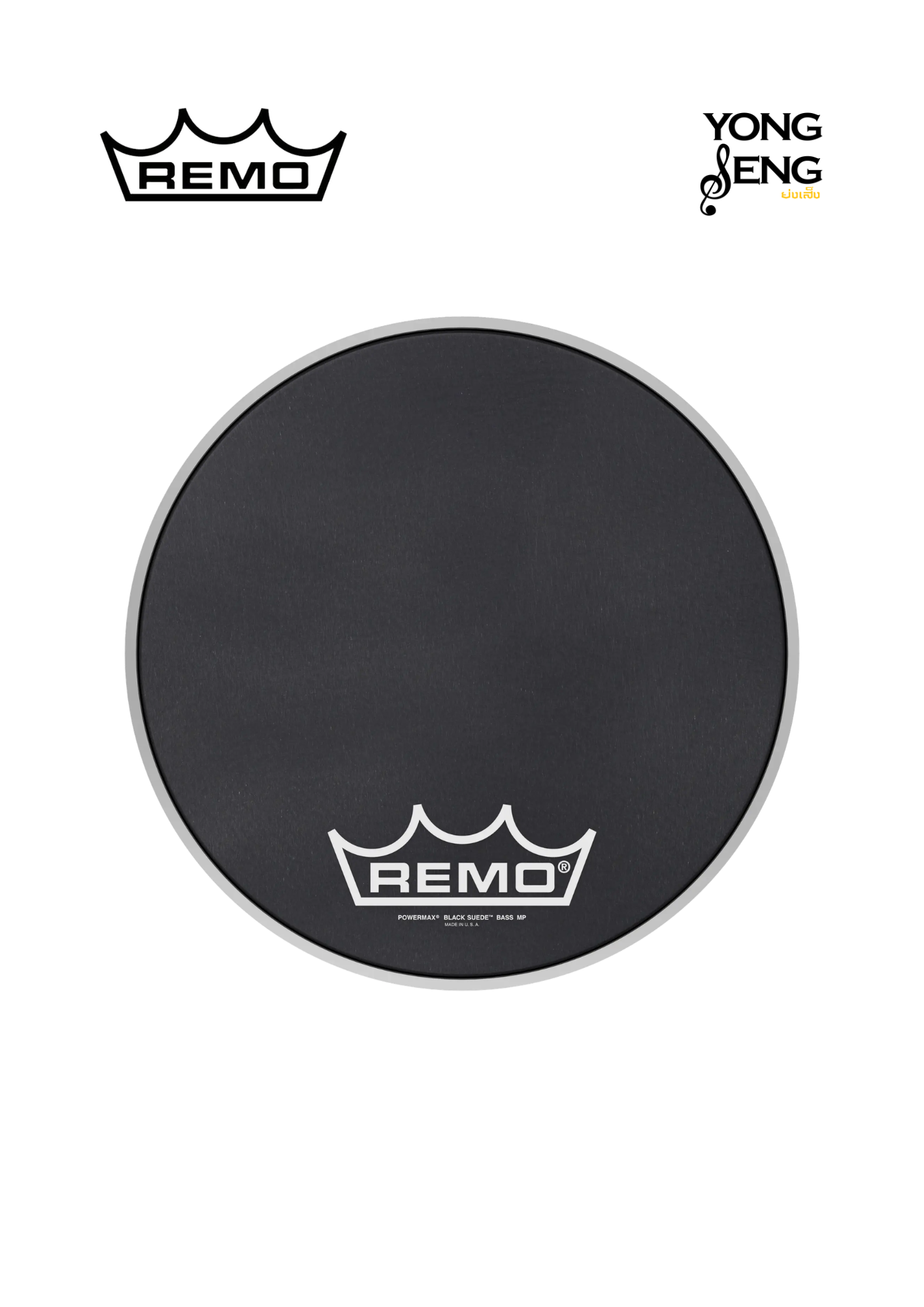 หนังกลอง Remo รุ่น Powermax Suede Black