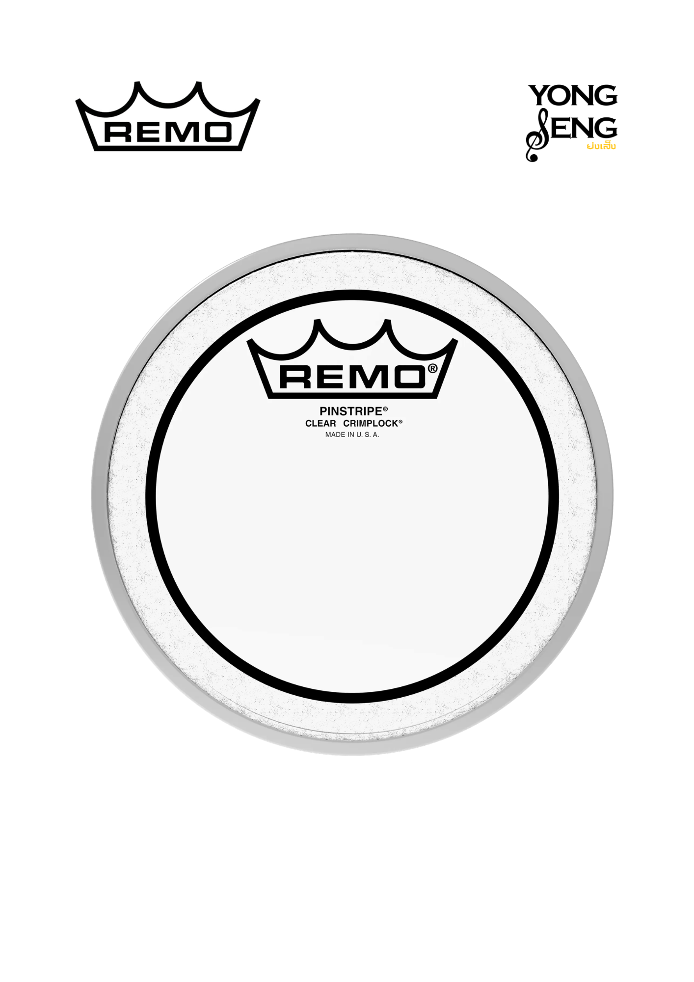 หนังกลอง Remo รุ่น Clear Pinstripe