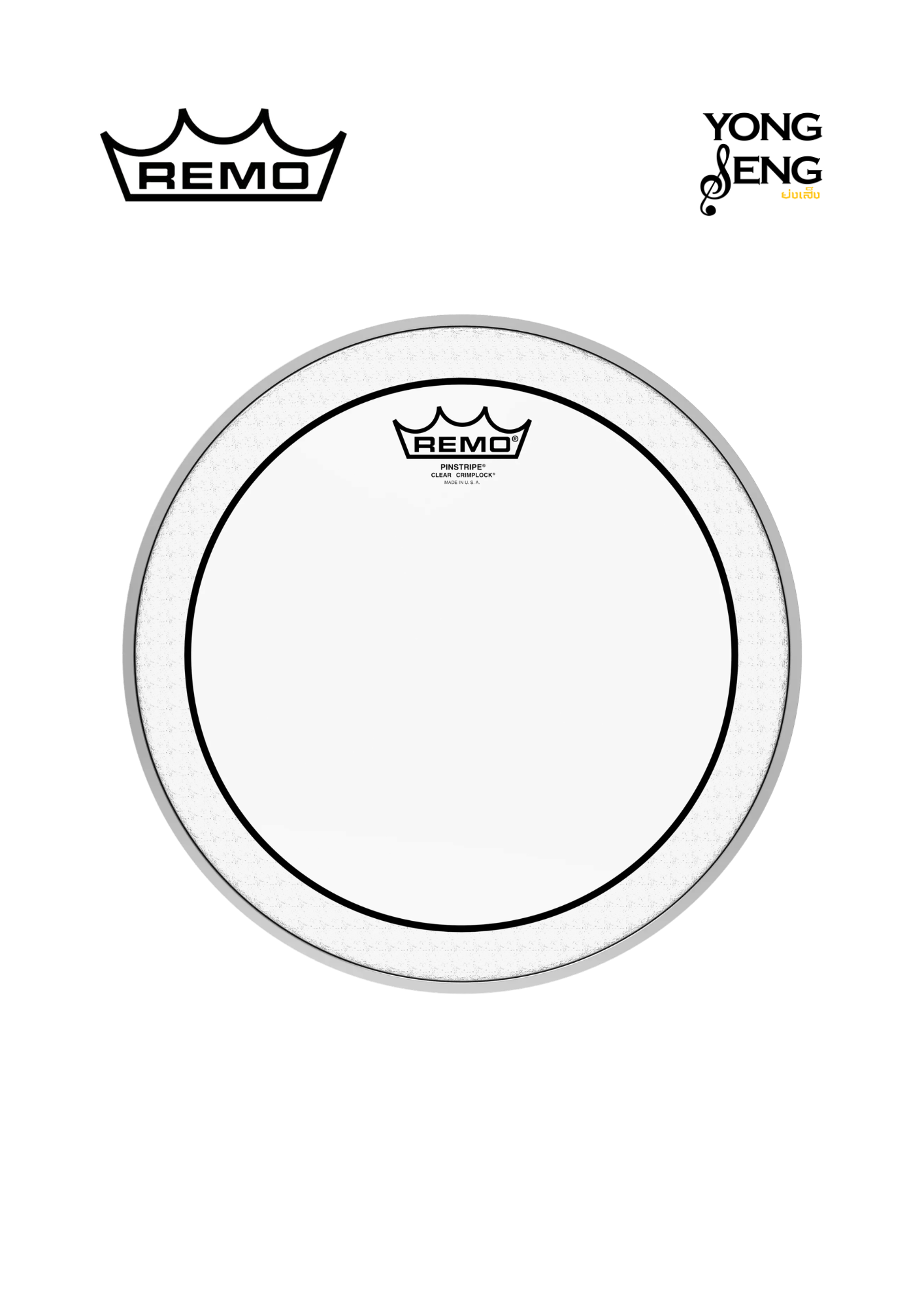 หนังกลอง Remo รุ่น Clear Pinstripe