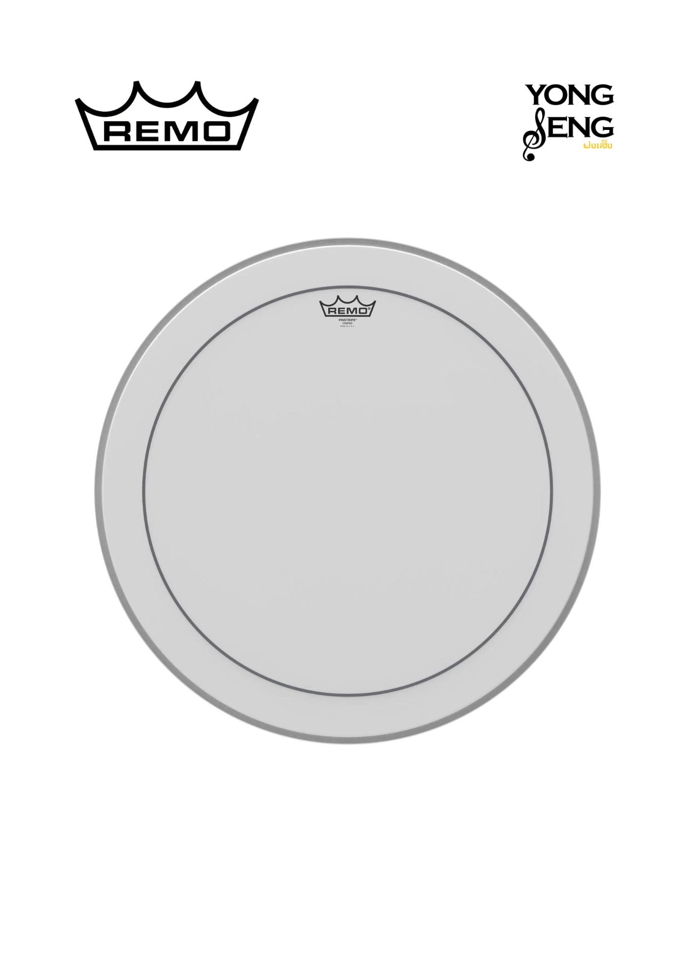 หนังกลอง Remo รุ่น Pinstripe Coated