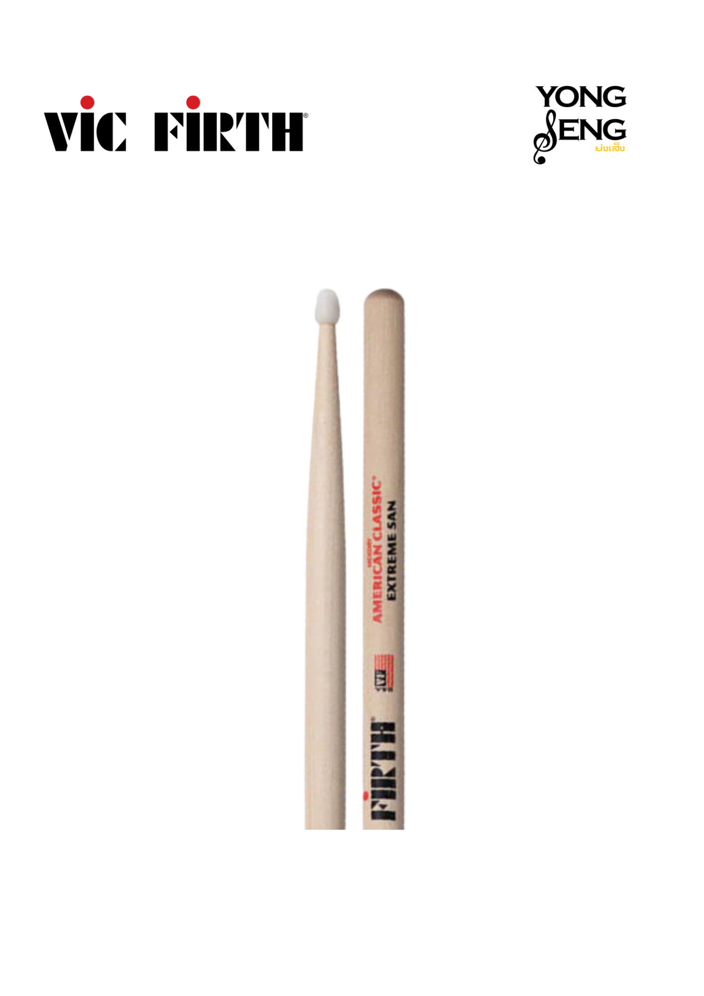 ไม้กลอง Vic Firth รุ่น American Classic (หัวไนลอน)