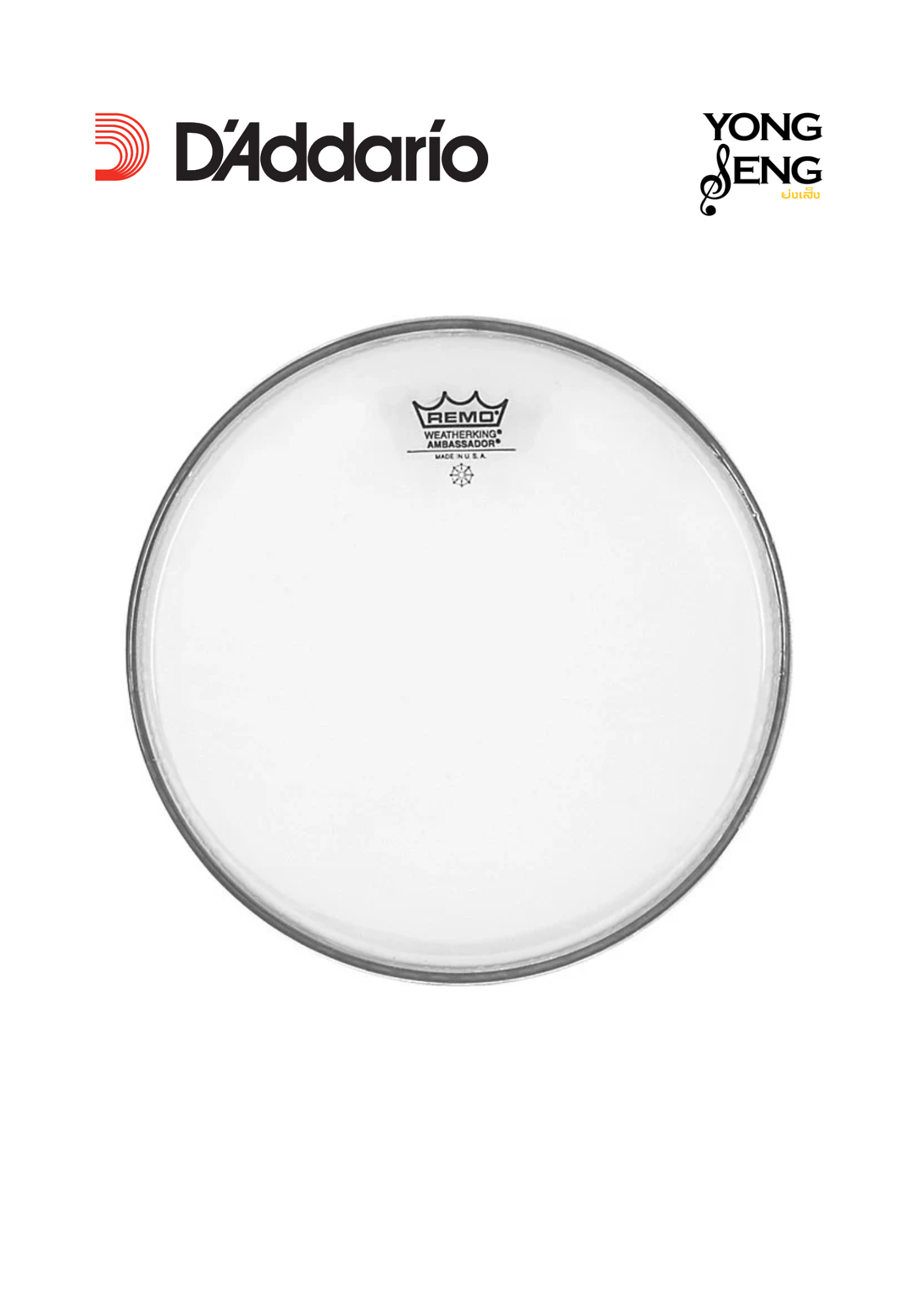 หนังกลอง Remo รุ่น Ambassador Clear