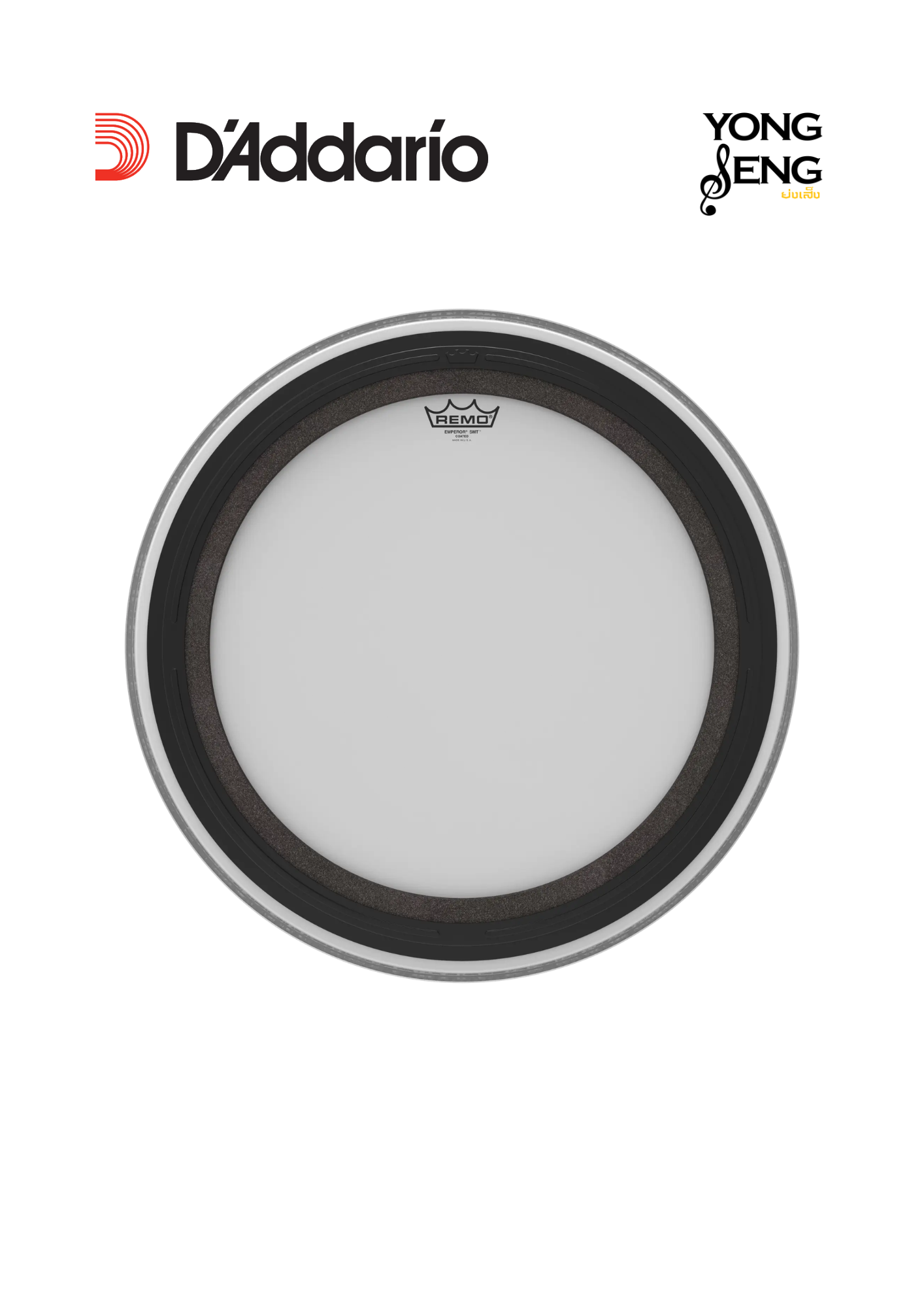 หนังกลอง Remo รุ่น Bass Emperor Coated