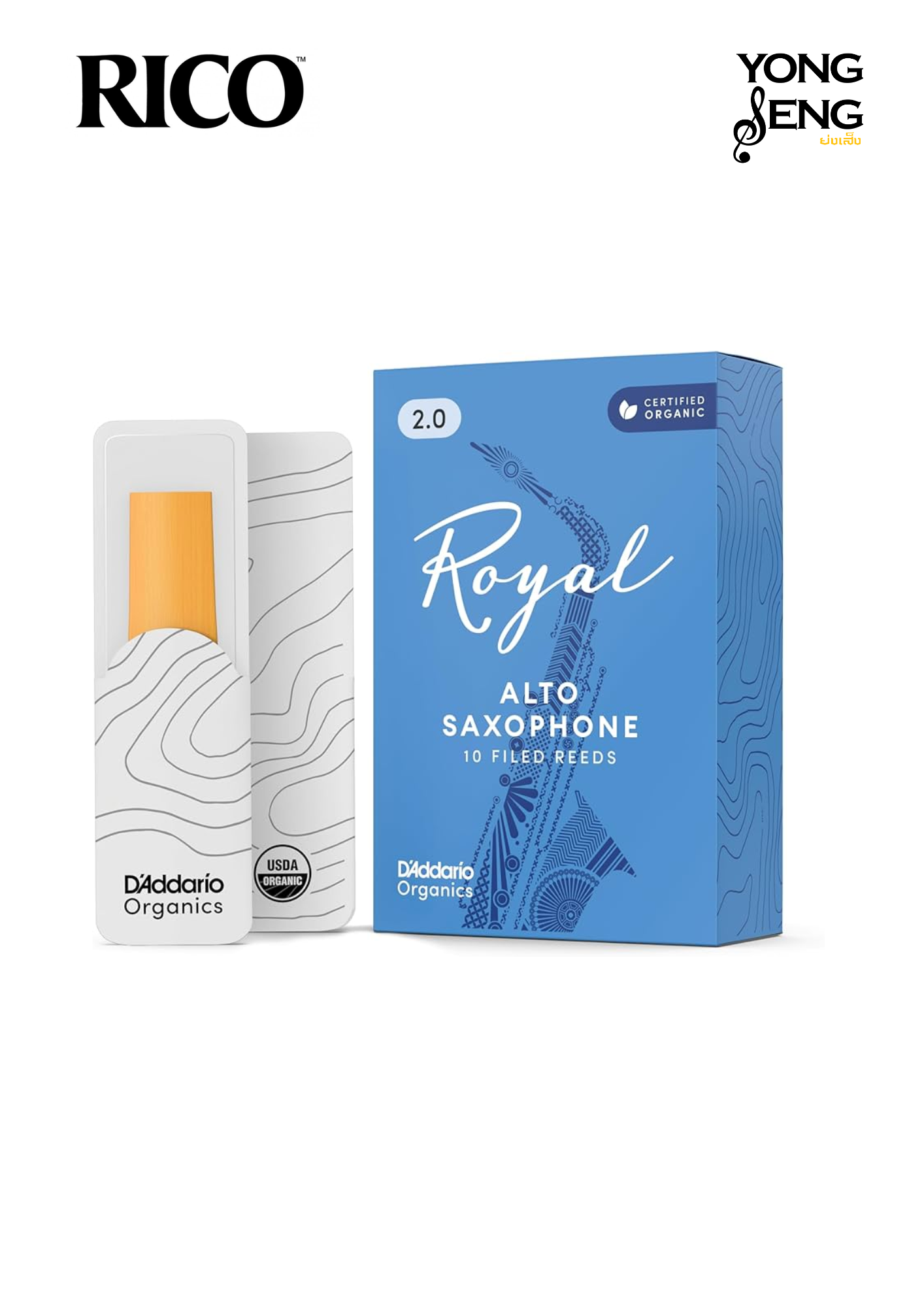 ลิ้นอัลโต แซกฯ Rico รุ่น Royal (กล่องฟ้า)