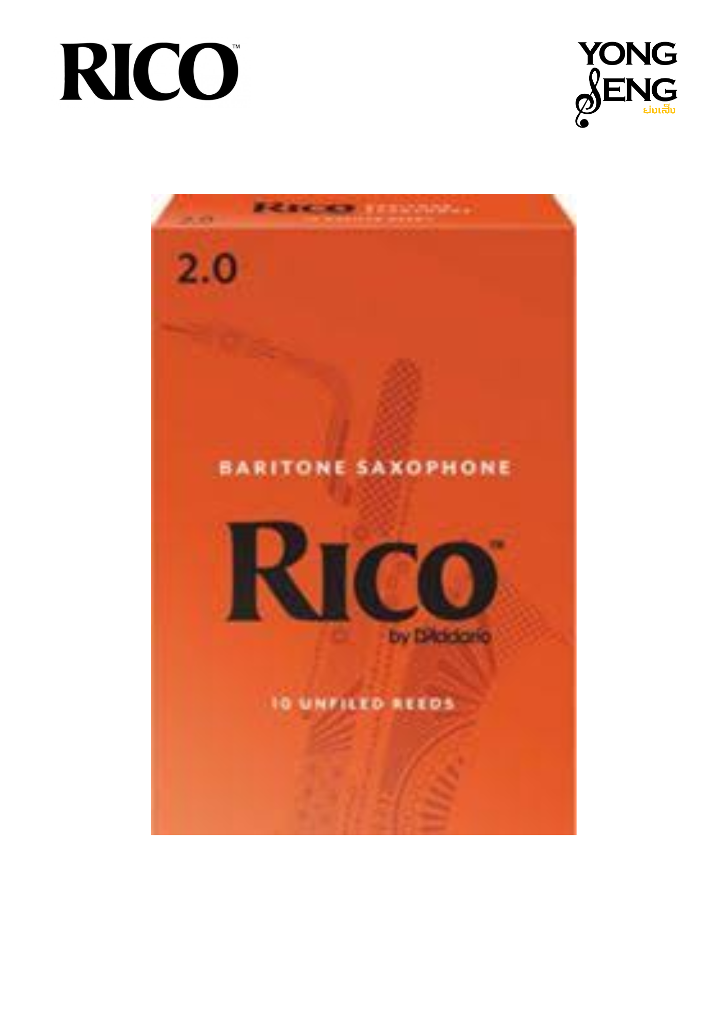 ลิ้นบาริโทน แซกฯ Rico (กล่องส้ม)
