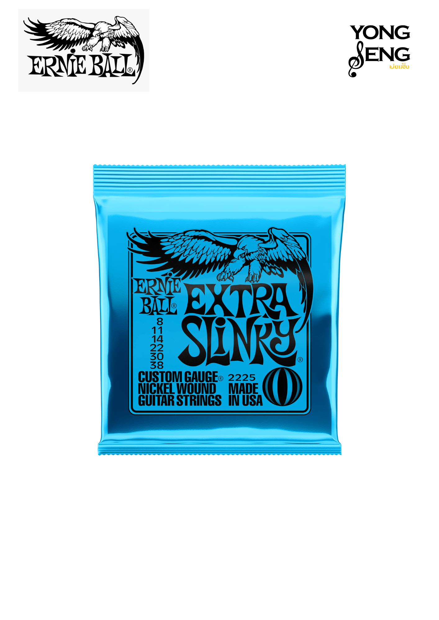 สายกีตาร์ไฟฟ้า Ernie Ball รุ่น Slinky Nickel Wound 08/38