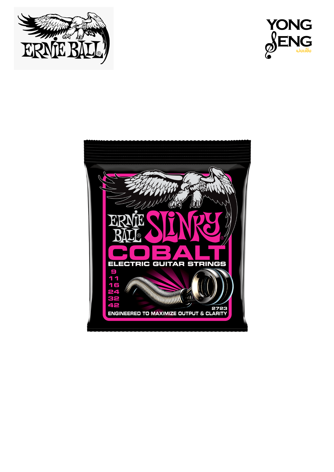 สายกีตาร์ไฟฟ้า Ernie Ball รุ่น Slinky Cobalt 09/42