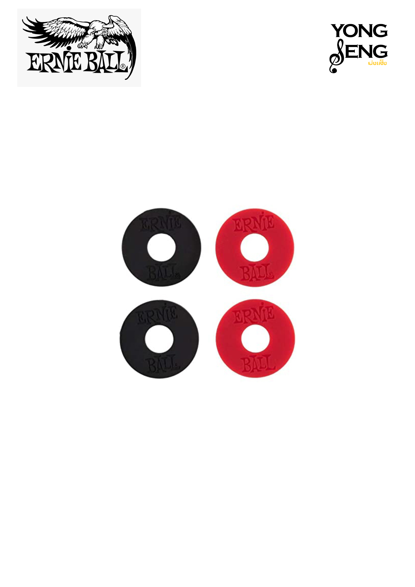 ตัวล็อกสายสะพาย Ernie Ball Black/Red