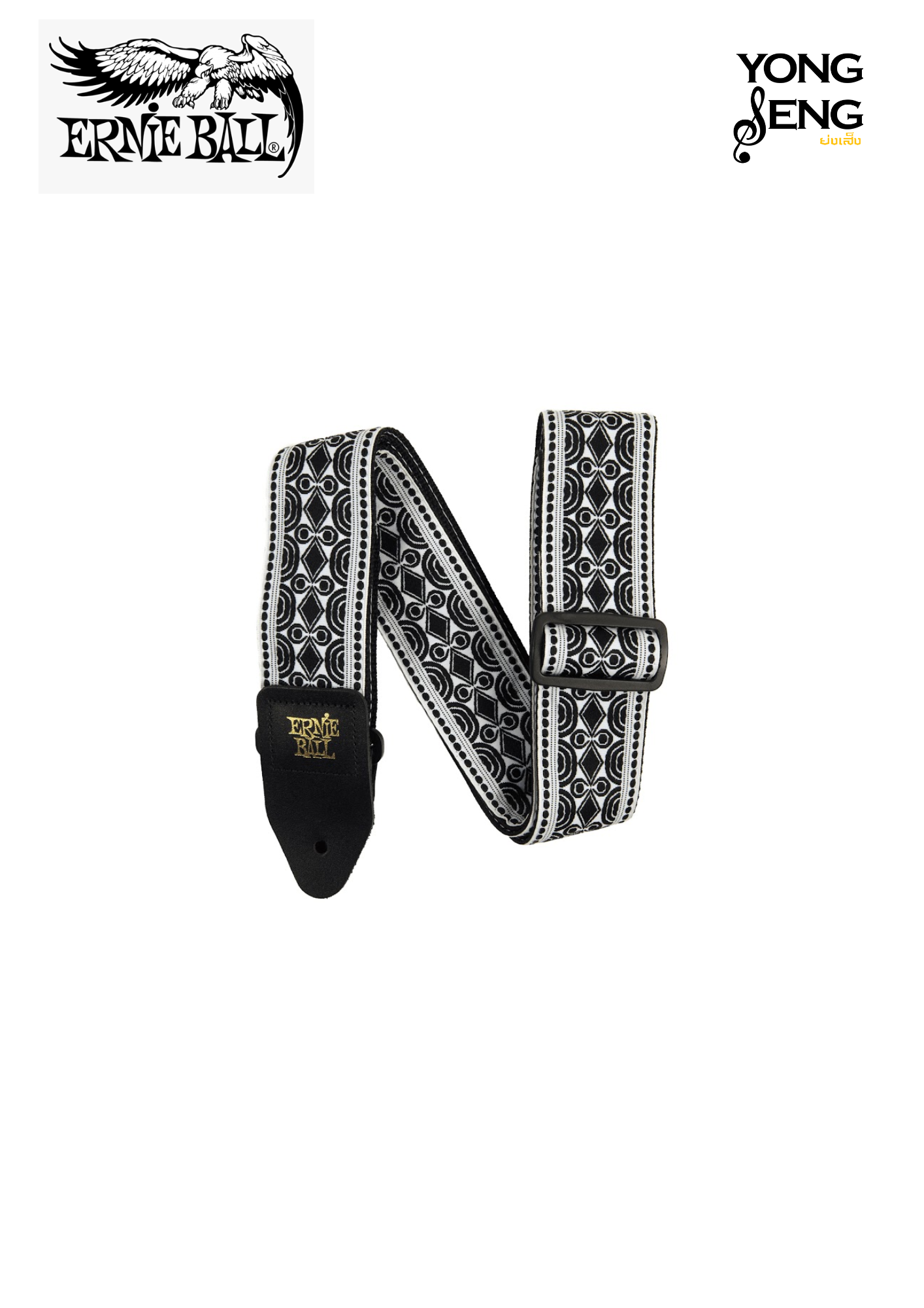 สายสะพาย Ernie Ball (Beatnik Black Strap)