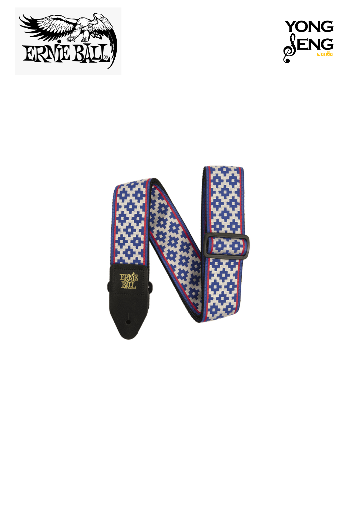 สายสะพาย Ernie Ball (Blue Crux Jacquard Strap)