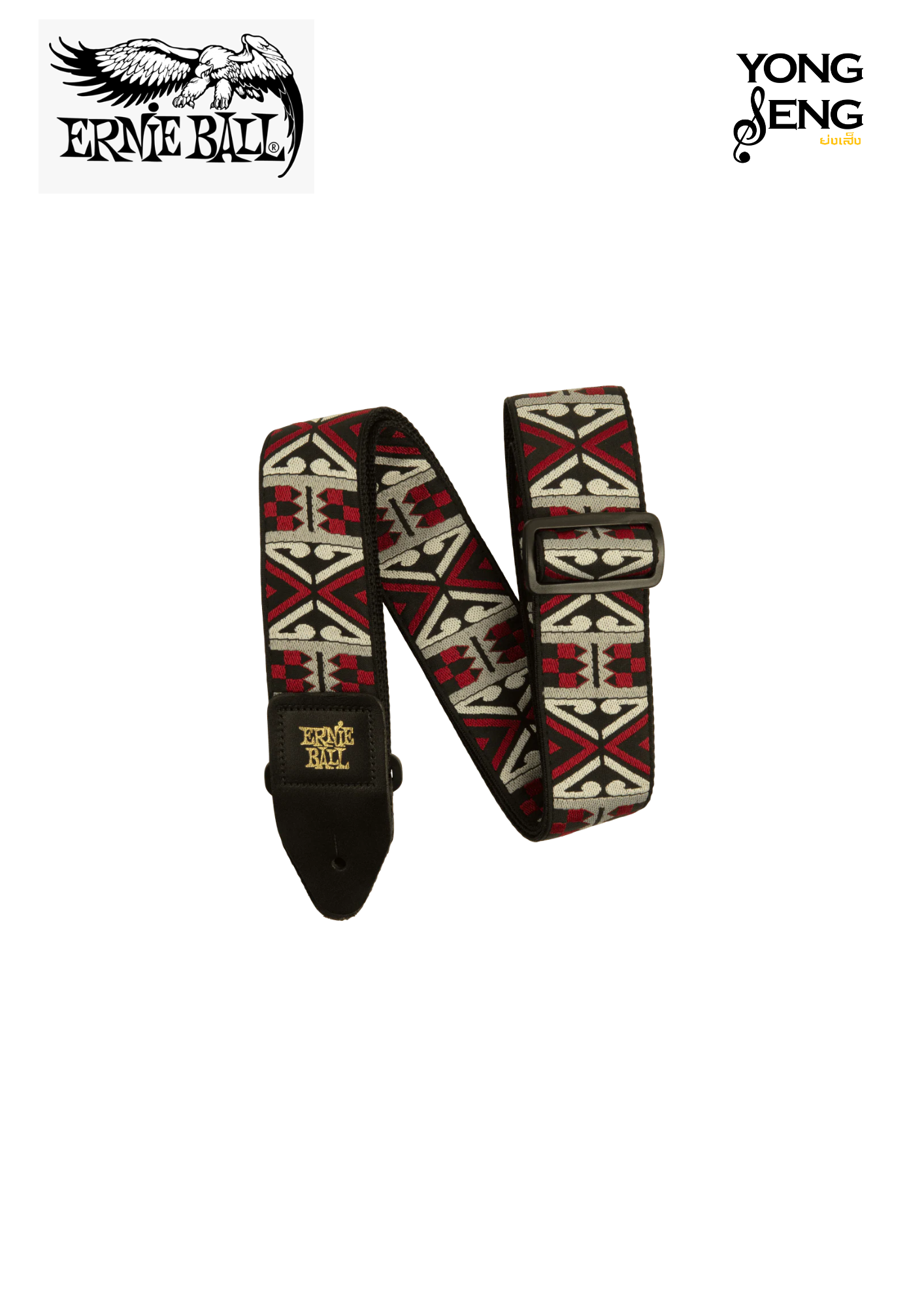 สายสะพาย Ernie Ball (Primal Red Jacquard Strap)