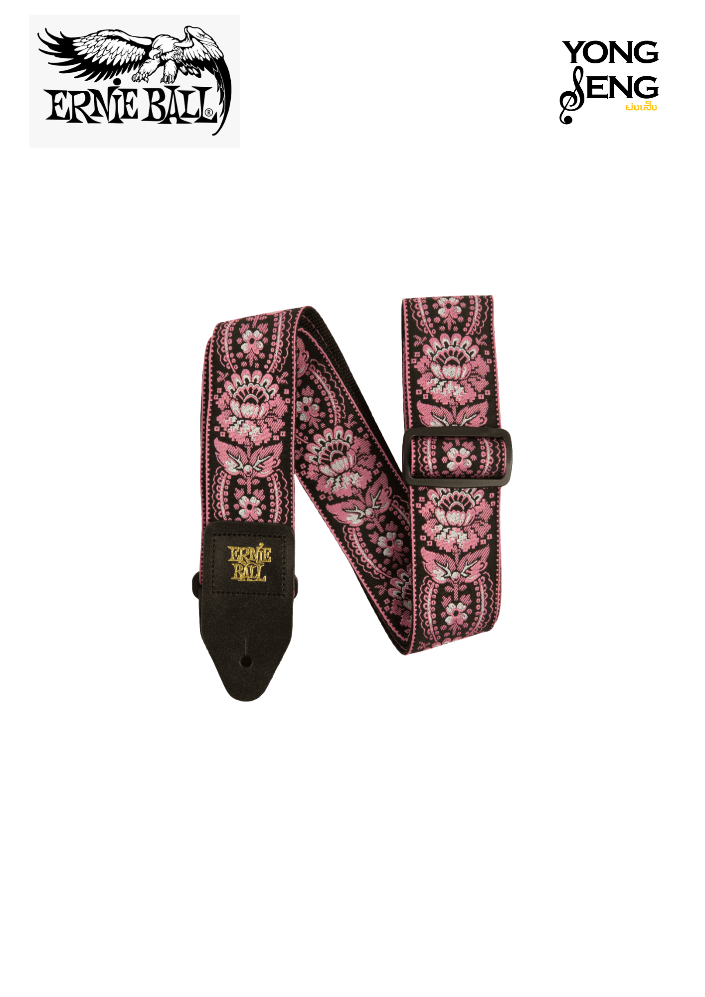 สายสะพาย Ernie Ball (Pink Orleans Jacquard Strap)