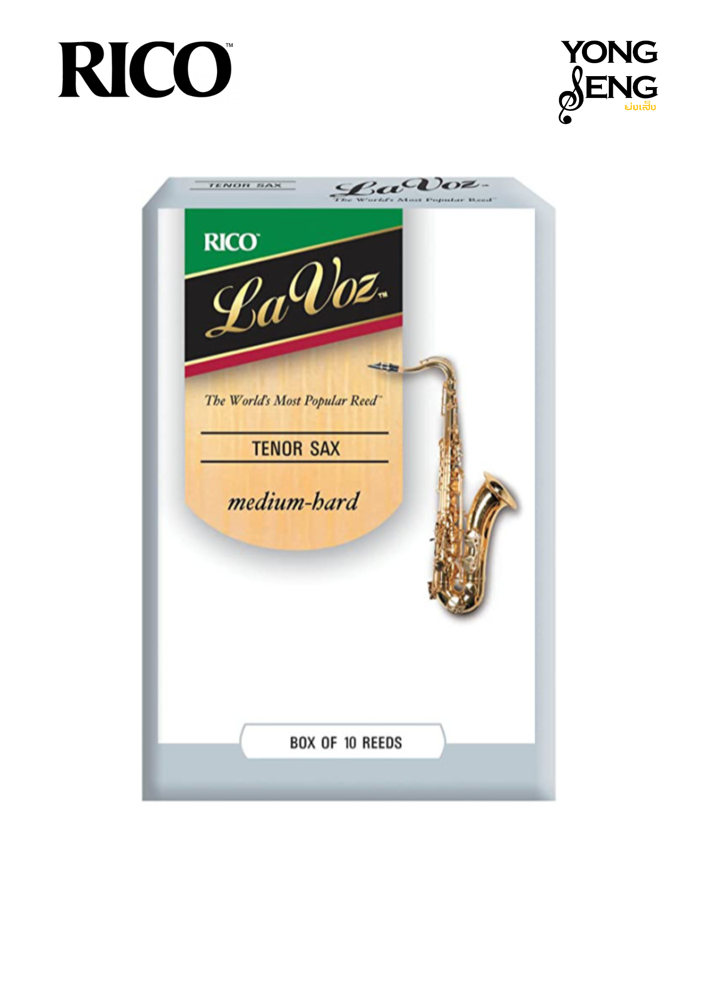 ลิ้นเทเนอร์ แซกฯ Rico รุ่น La Voz (Medium Hard)