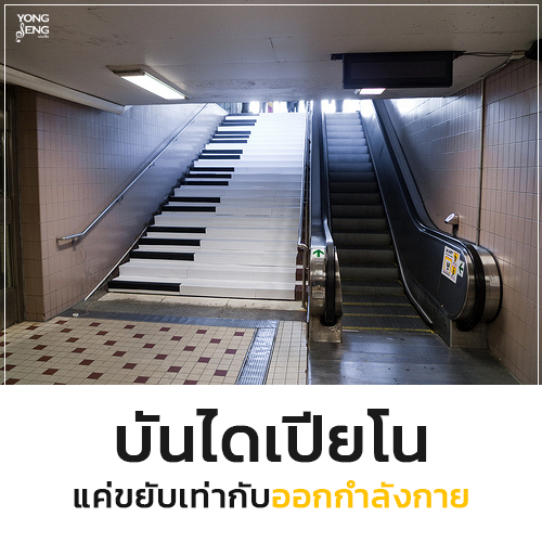 บันไดเปียโน แค่ขยับเท่ากับออกกำลังกาย บันไดเปียโน แค่ขยับเท่ากับออกกำลังกาย