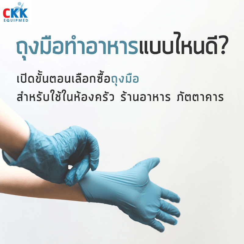 เลือกถุงมือสำหรับประกอบอาหารแบบใดดี ถุงมือสีฟ้าสำหรับใช้ประกอบอาหาร