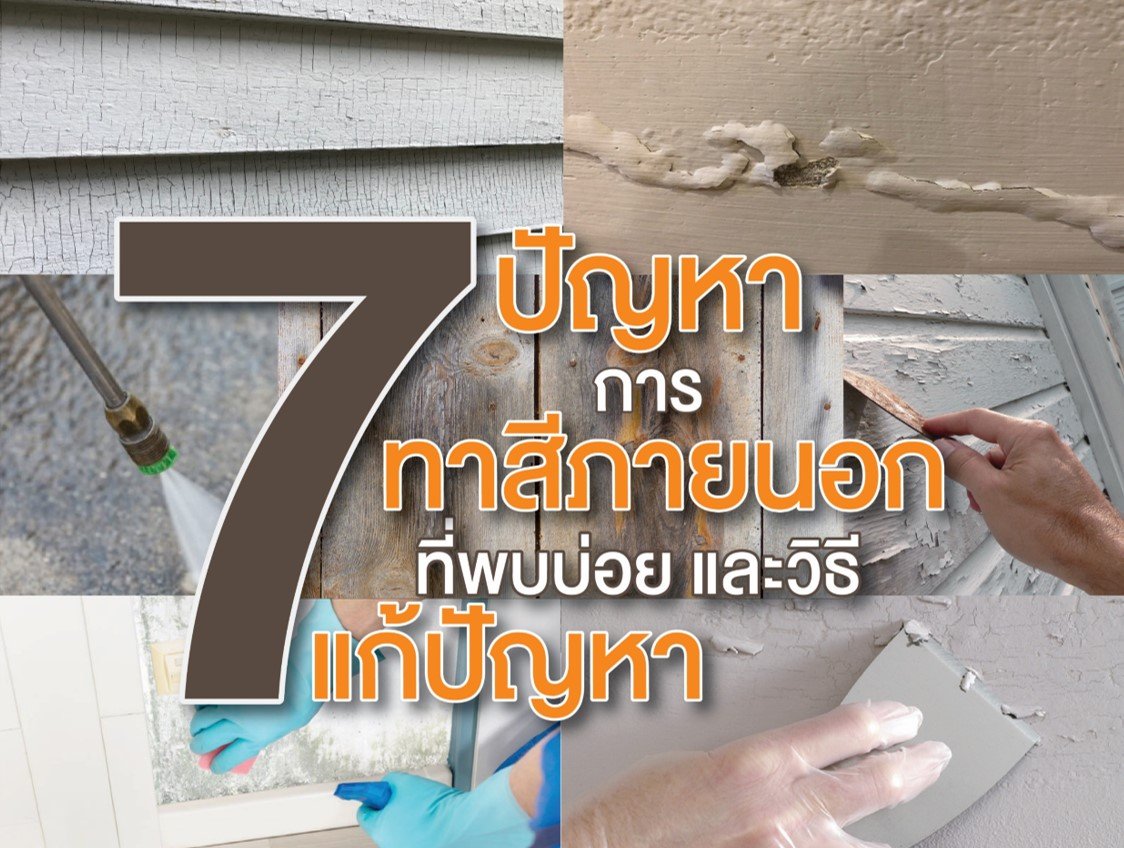 7 ปัญหาการทาสีภายนอกที่พบบ่อย และวิธีแก้ปัญหา 7 ปัญหาการทาสีภายนอกที่พบบ่อย และวิธีแก้ปัญหา