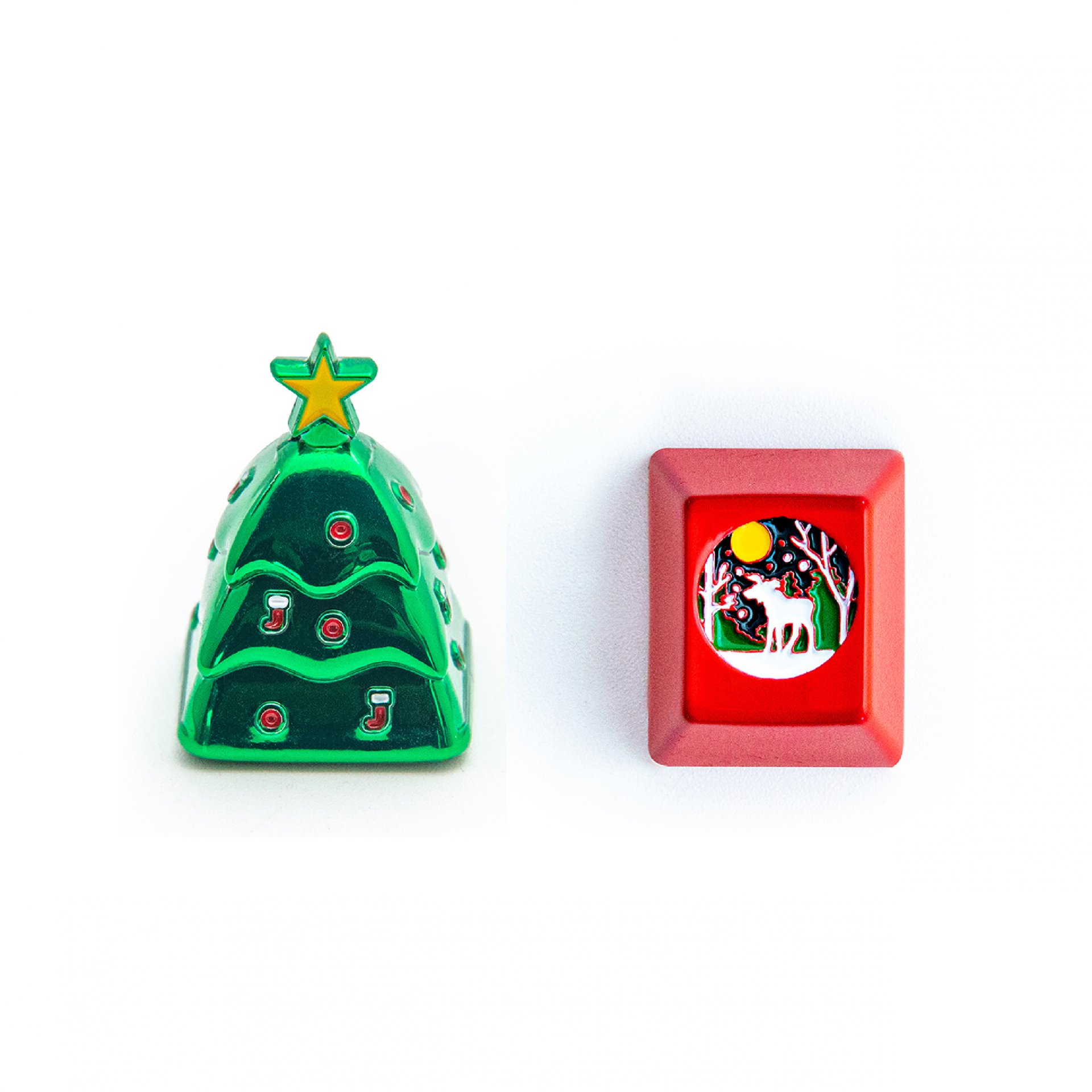 Loga Merry Christmas 2023 Metallic Keycap คีย์แคปโลหะ ธีมคริสต์มาส