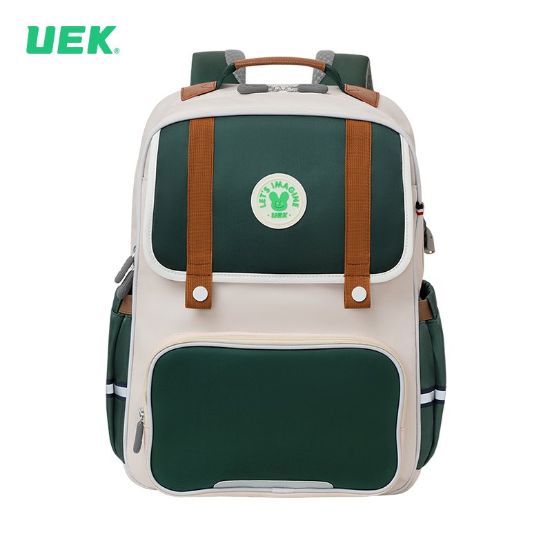 กระเป๋านักเรียน รุ่น Addict สีเขียว/สีครีม 15" (XL)