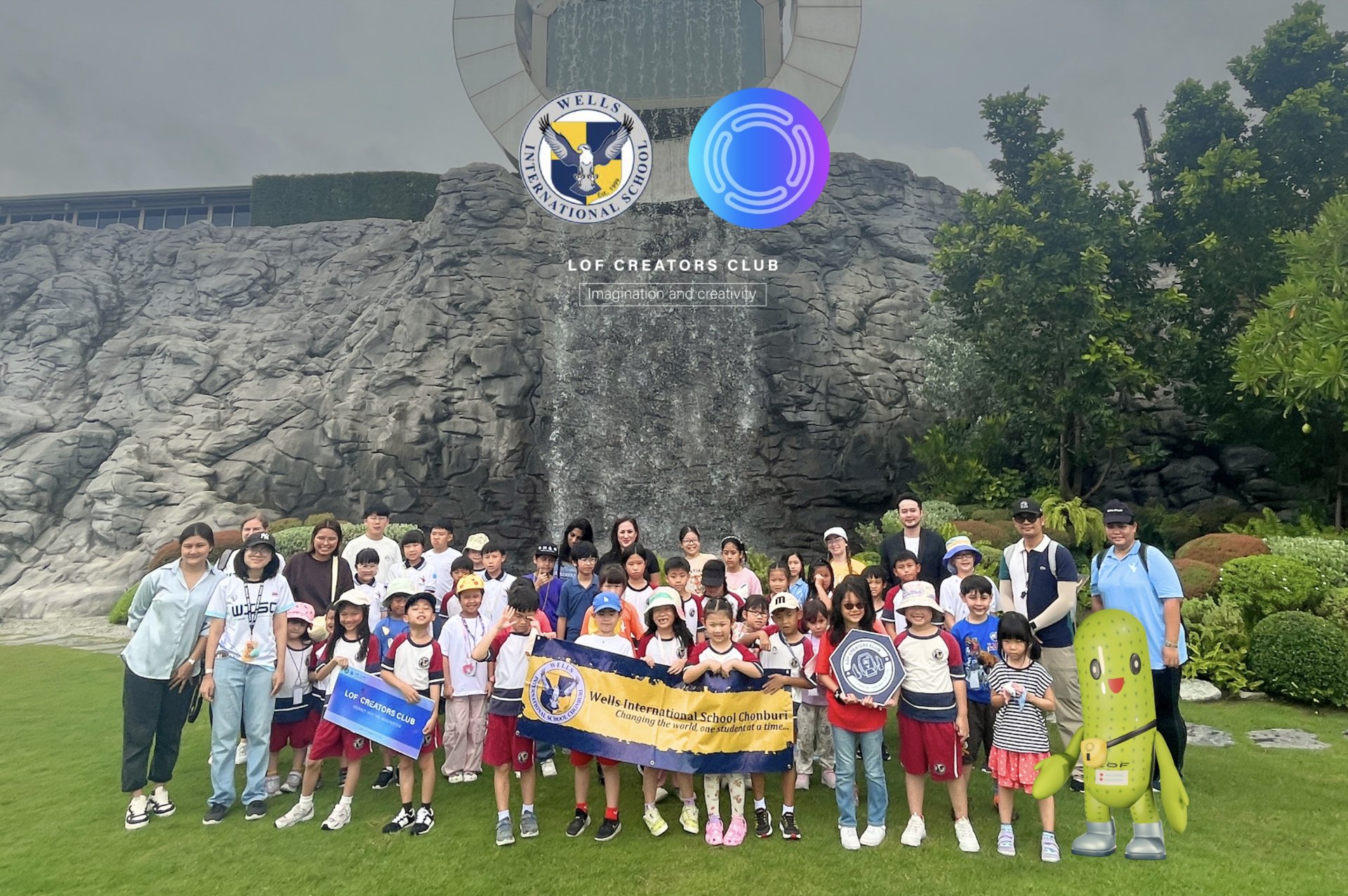 为推动课外学习活动，LOF Creators Club 热情欢迎来自 Wells International School  Chonburi Campus 的学生前来 LOF LAND 参加校外参观学习活动。