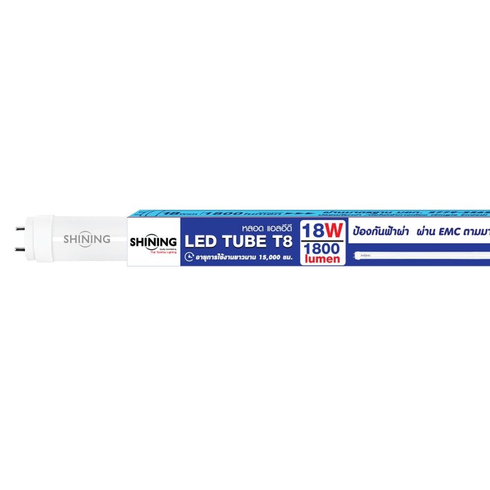SHINING LED Glass Tube 9W, 18W 6500K Single ended