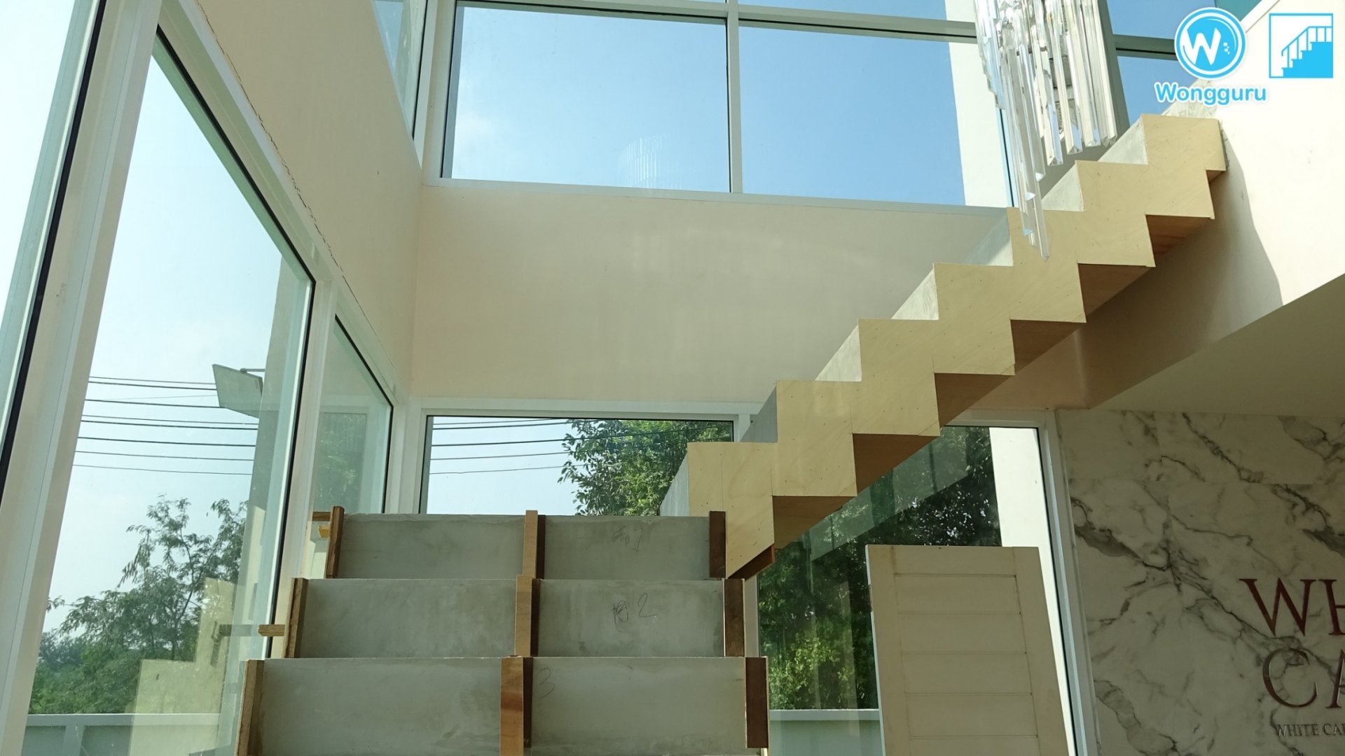 ติดตั้ง บันไดกันปลวก Wood Cement Board บนบันไดปูนที่ ไม่ได้ขนาด