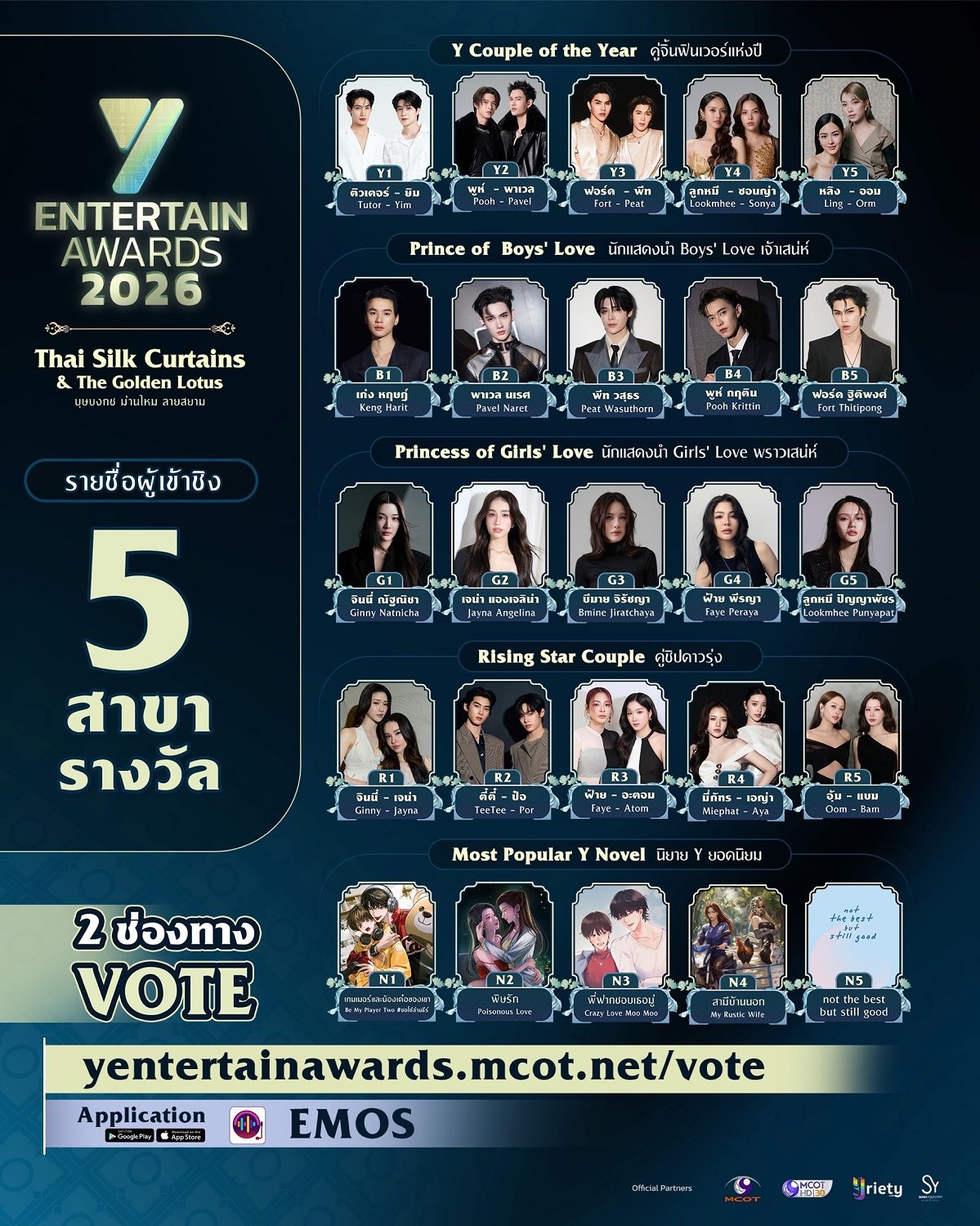 หัวใจทำงานโอเวอร์ไทม์ "Y Entertain Awards 2026" พร้อมเปิดโหวตผู้เข้าชิง 5 สาขารางวัล    