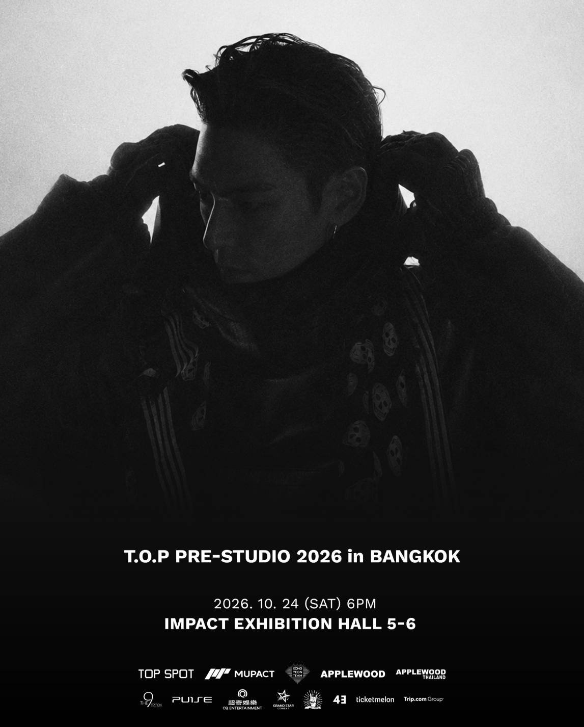 "T.O.P" เตรียมพบแฟนชาวไทยใน "T.O.P PRE-STUDIO 2026 in Bangkok" ฉลองครบรอบ 20 ปี กับแฟนมีตติ้งเดี่ยวครั้งแรกในประเทศไทย 24 ตุลาคมนี้