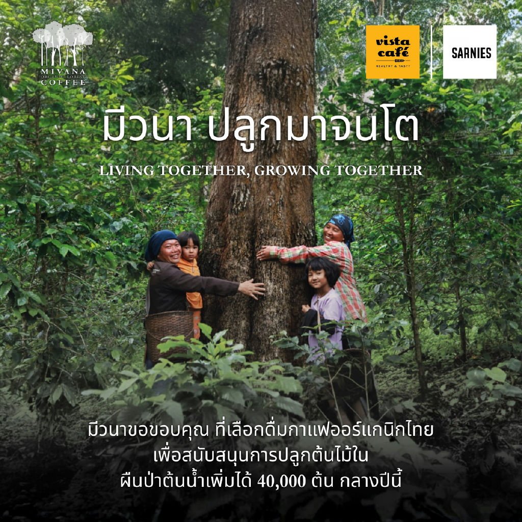 กระแสตอบรับดีเกินคาด!! กับแคมเปญ "มีวนา ปลูกมาจนโต MiVana Living Together, Growing Together ชวนคนไทยรักษ์โลก ร่วมปลูกป่า 40,000 ต้น ลด PM 2.5 ดูแลป่าต้นน้ำอย่างยั่งยืน ผ่านการสนับสนุนกาแฟออร์แกนิกจากเกษตรกรไทย 