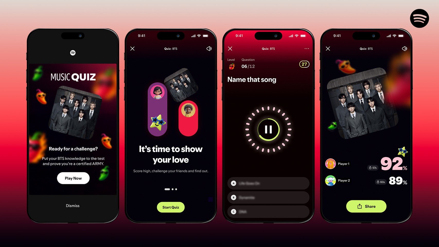 ARMY ได้เวลาขิง! Spotify ชวนแฟนๆ ร่วมเล่น BTS Music Quiz  เช็กระดับความเป็น ARMY ตัวจริง